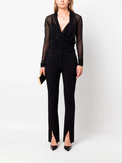 Saint Laurent Paris o1s1wg111024 Cache Coeur Jersey Transparent in Black Size S / US 4 / IT 40 - 2 Thumbnail