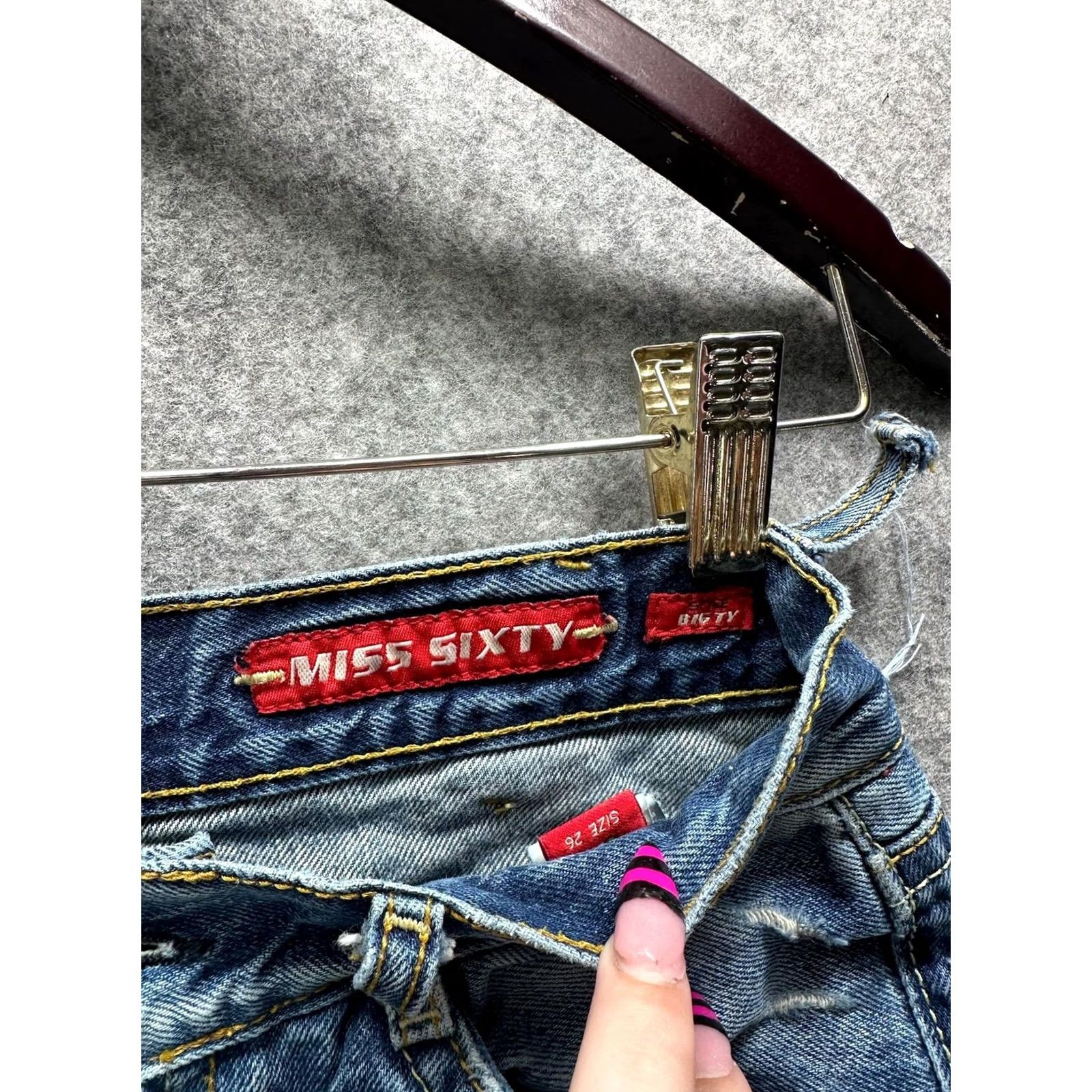 Miss Sixty Miss Sixty Jeans Womens 26 Blue Low Rise Bootcut Distressed Denim Pants Size 26" / US 2 / IT 38 - 7 Thumbnail