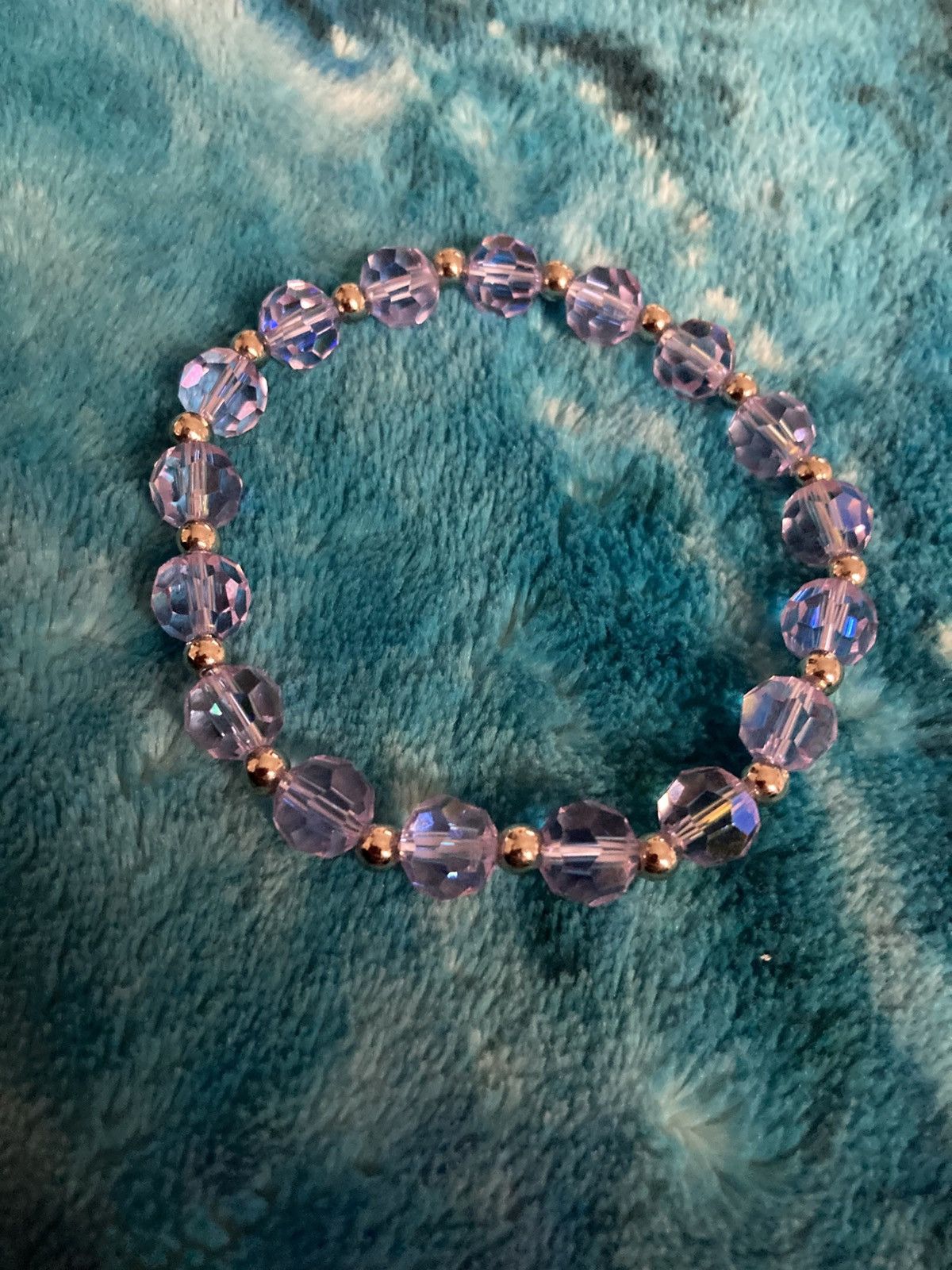 Other Purple irredecent beaded bracelet Size ONE SIZE - 2 Thumbnail