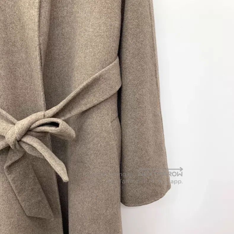 Loro Piana Loro Piana Caramel Colored Goat Long Sleeve Belted Overcoa Size S / US 4 / IT 40 - 4 Thumbnail