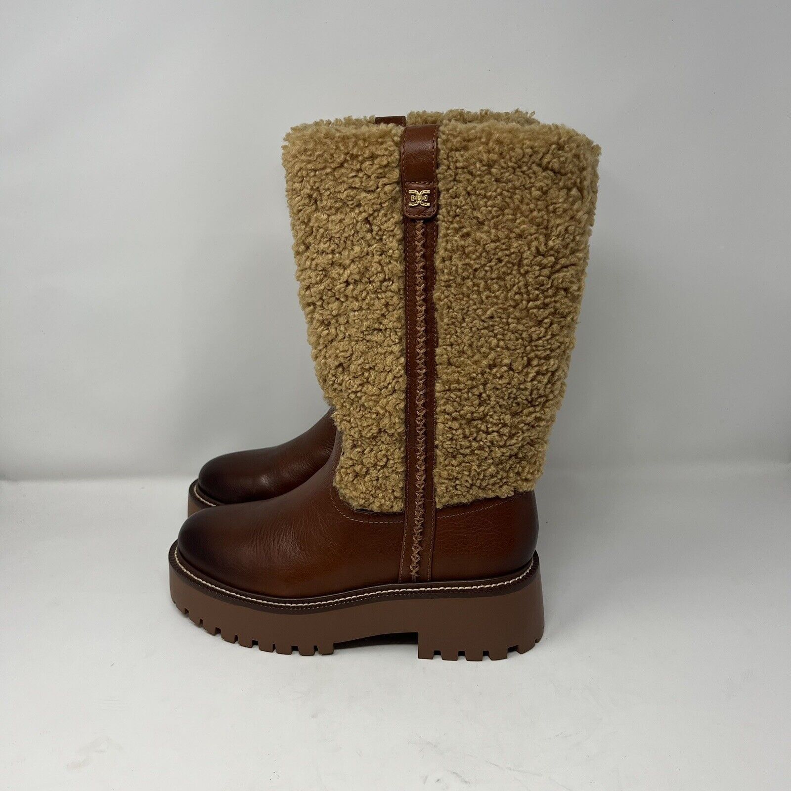Sam Edelman Sam Edelman Women Elfie Leather Platform Sherpa Boot 7.5 Size US 7.5 / IT 37.5 - 1 Thumbnail