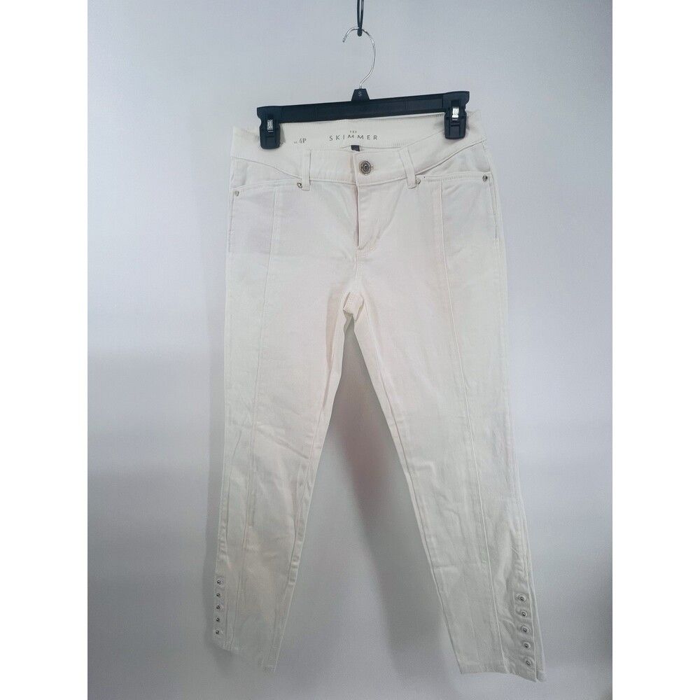 White House Black Market White House Black Market WHBM Skimmer Pants 4 White Ankle S Size 27" / US 4 / IT 40 - 1 Thumbnail