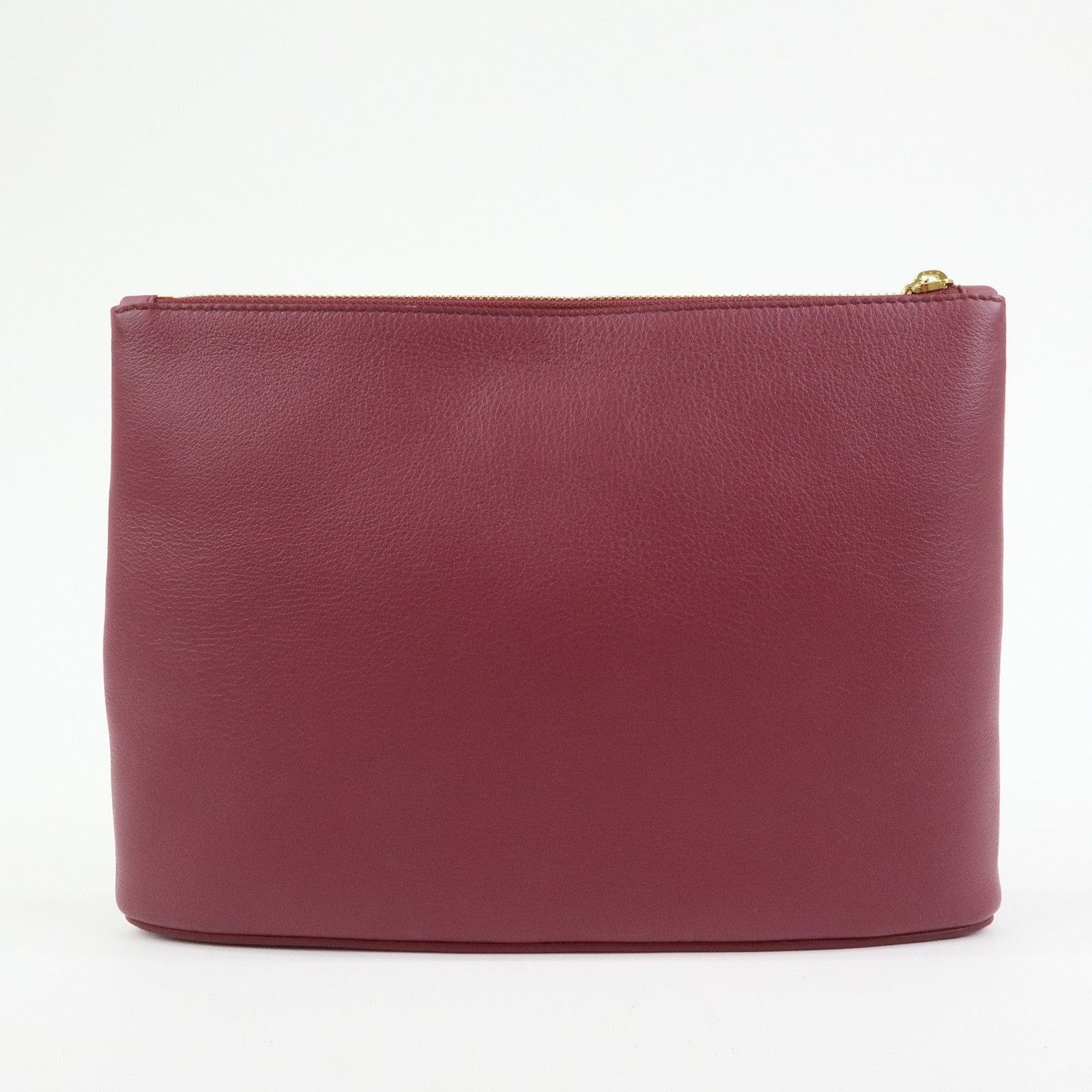 Loewe Loewe Nappa Leather Pouch Burgundy Size ONE SIZE - 2 Thumbnail