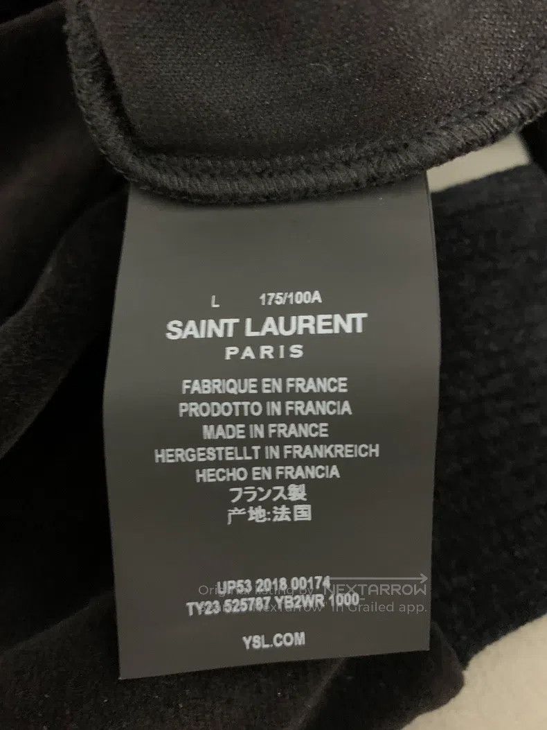 Saint Laurent Paris Saint Laurent Paris Black Velvet Destroyed Hooded Sweatshi Size US L / EU 52-54 / 3 - 4 Thumbnail