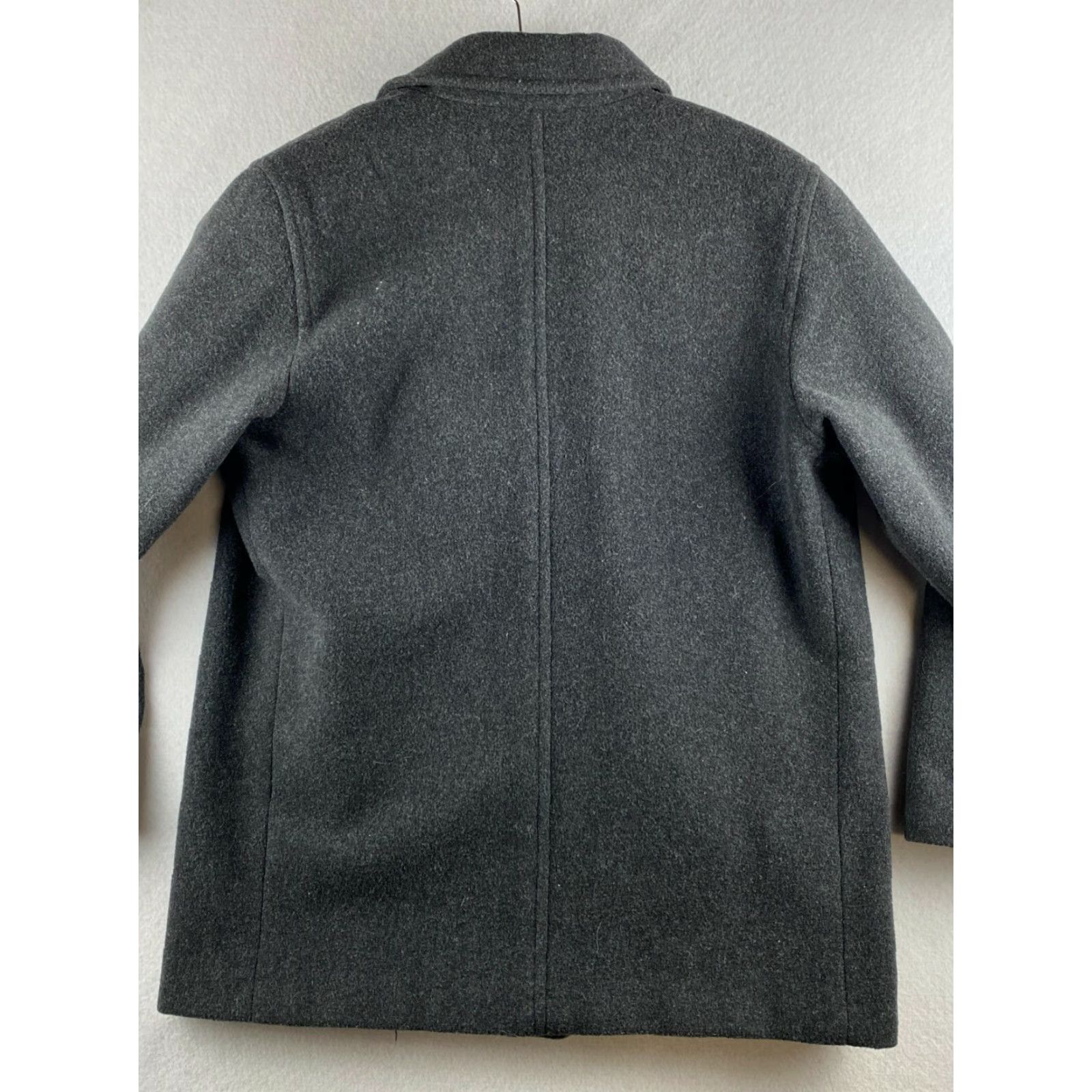 Vintage VINTAGE J. Percy Pea Coat Womens 14 Merino Wool Button-Up Coat Long Sleeve Gray 100% Merino Wool Blended All Seasons Pockets Dry Clean Only Womens Size XL / US 12-14 / IT 48-50 - 6 Thumbnail