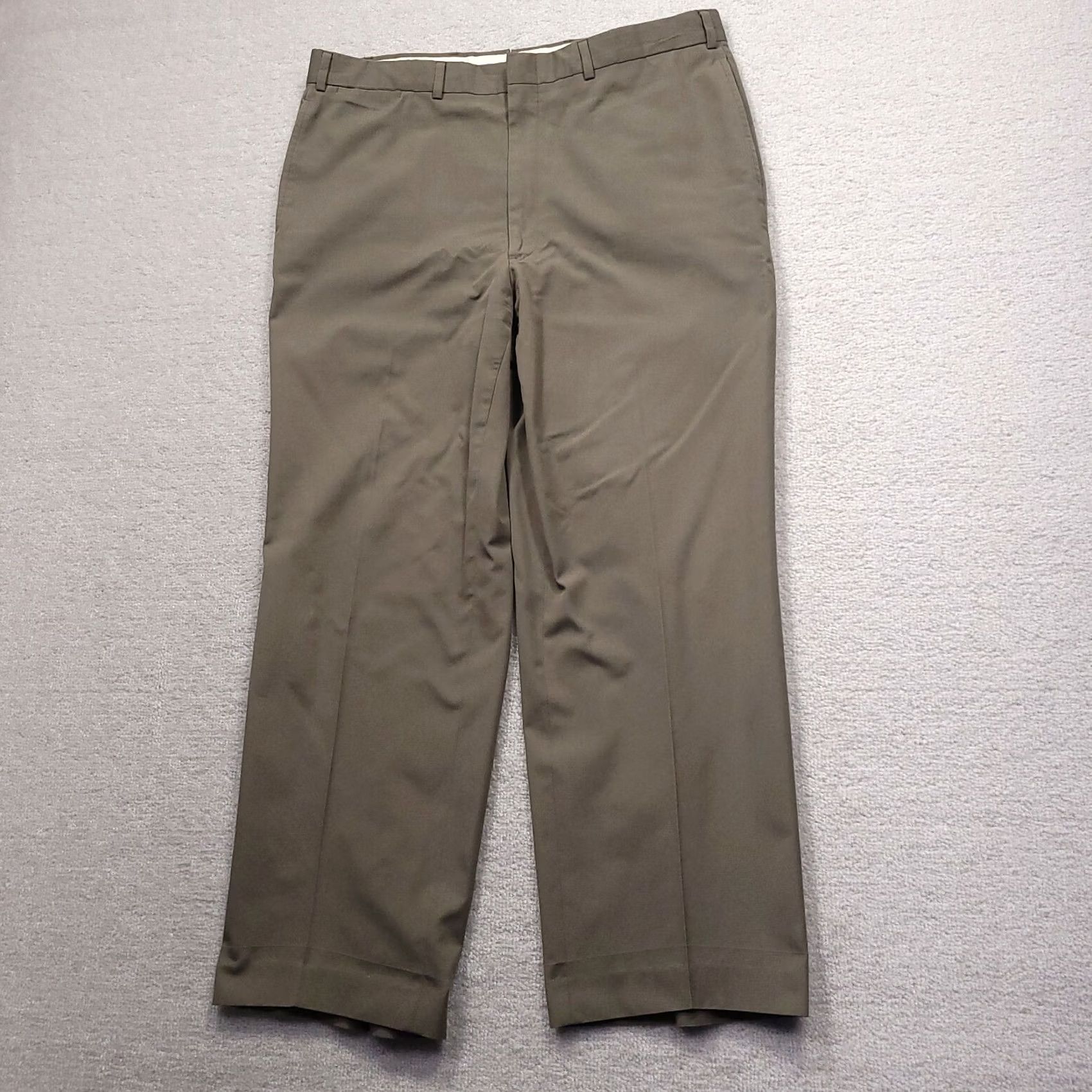 Brooks Brothers VINTAGE Brooks Brothers Dress Pants Mens 36X27 Brown Flat Front Trousers Straight Leg Men Regular Size 36X27 Brown Dress Pants - 80s 90s Size US 36 / EU 52 - 2 Thumbnail