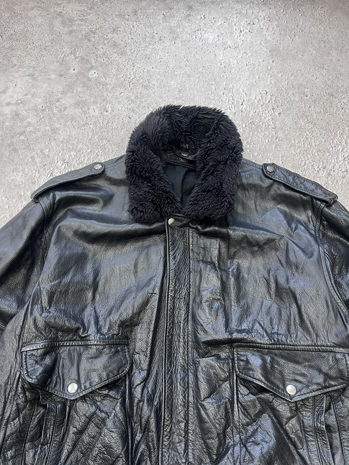 Vintage Leather Jacket Y2K Streetwear Fashion Vintage Opium Emo Punk Size US XL / EU 56 / 4 - 6 Thumbnail