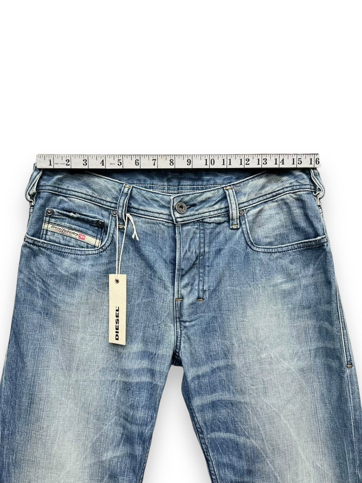 Diesel Vtg DIESEL ZATHAN Regular Bootcut Flare Mud Wash Blue 31x32 Size US 31 - 17 Thumbnail