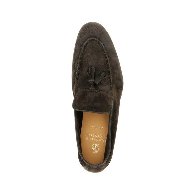 Brunello Cucinelli BRUNELLO CUCINELLI Gray Tassel Loafers New & Authentic (Men Size US 12 / EU 45 - 4 Thumbnail