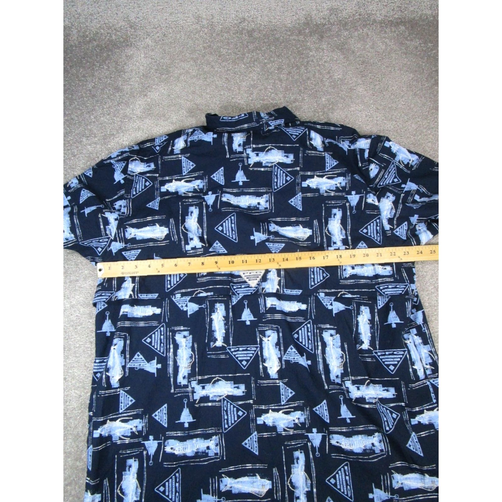 Vintage Columbia PFG Omni-Shade Button-Up Shirt Mens XXL Blue Cotton Fish 2XL Button-Down Collared Short Sleeve Size US XXL / EU 58 / 5 - 5 Thumbnail