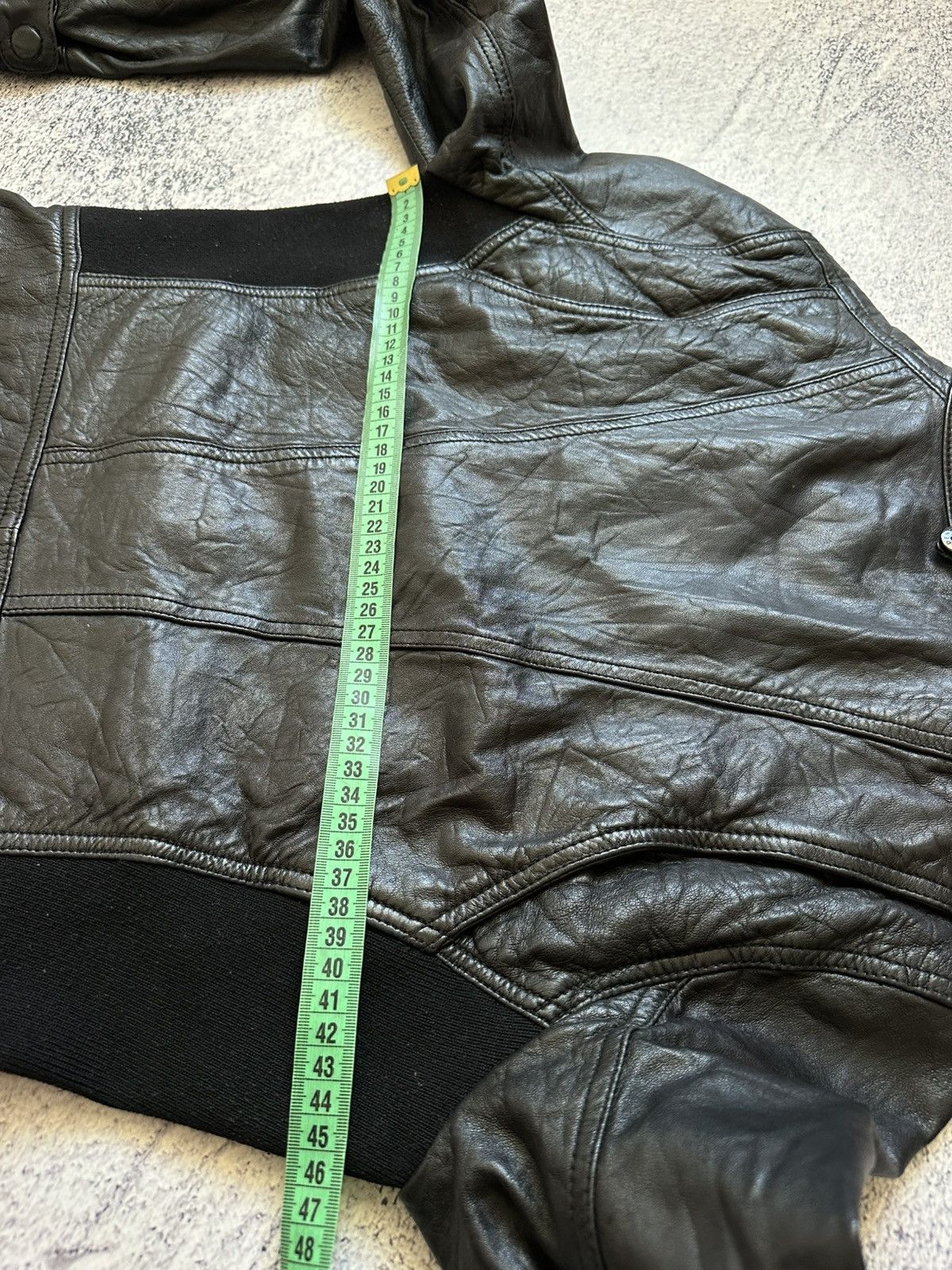 DENHAM Awant-garde Denham Leather Biker Jacket Rick Owens Style Y2K Size M / US 6-8 / IT 42-44 - 24 Thumbnail