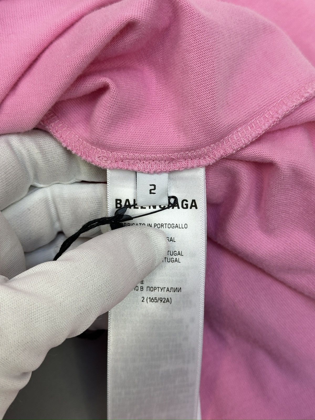 Balenciaga Balenciaga Off Shore Tee Shirt Pink Size US L / EU 52-54 / 3 - 6 Thumbnail