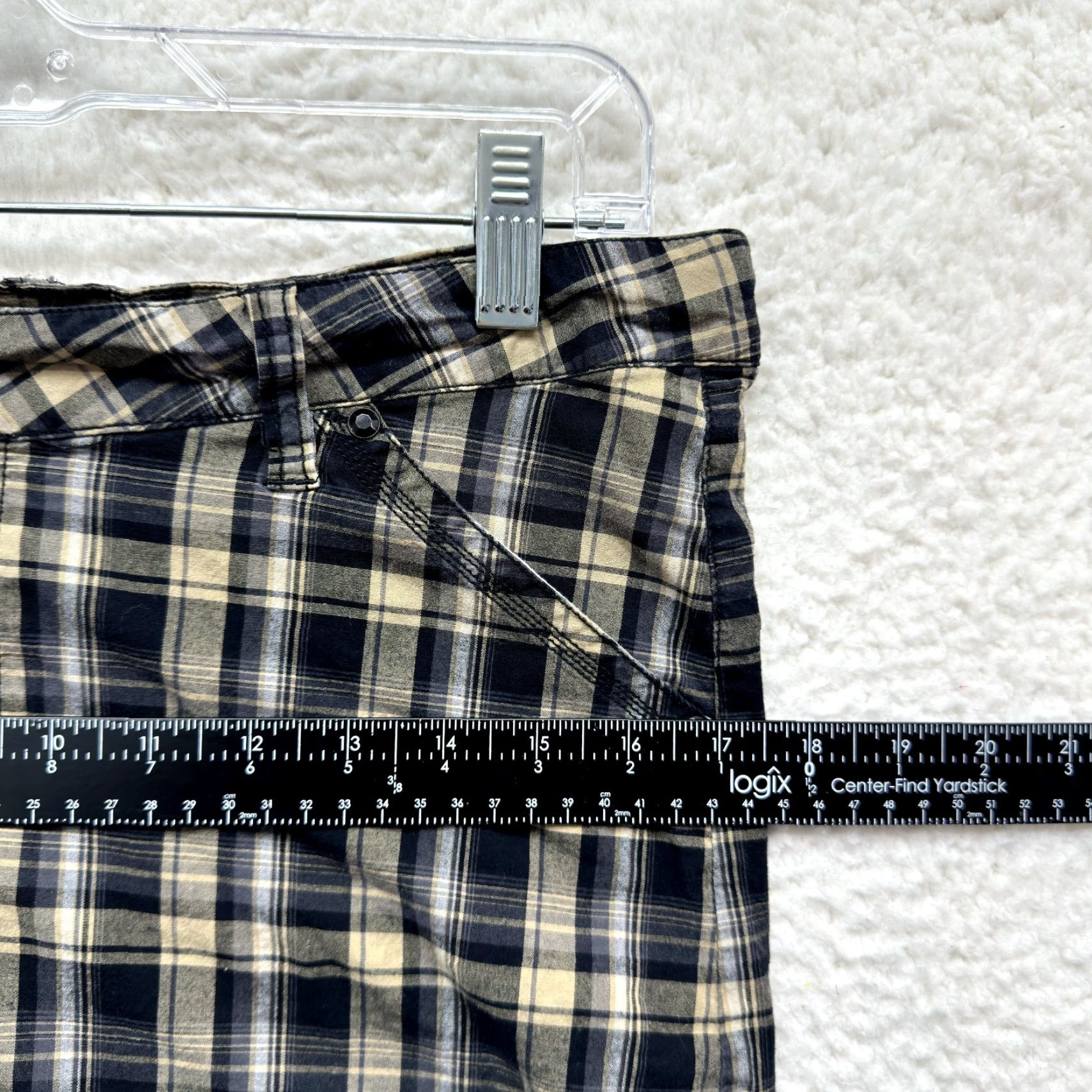 Vintage VINTAGE Y2K Low Rise Mini Skirt 29 Large Plaid Cyber Grunge Fairy Goth Punk Blue Cotton Blend One Tuff Babe L Womens Size 36" / US 14 / IT 50 - 7 Thumbnail