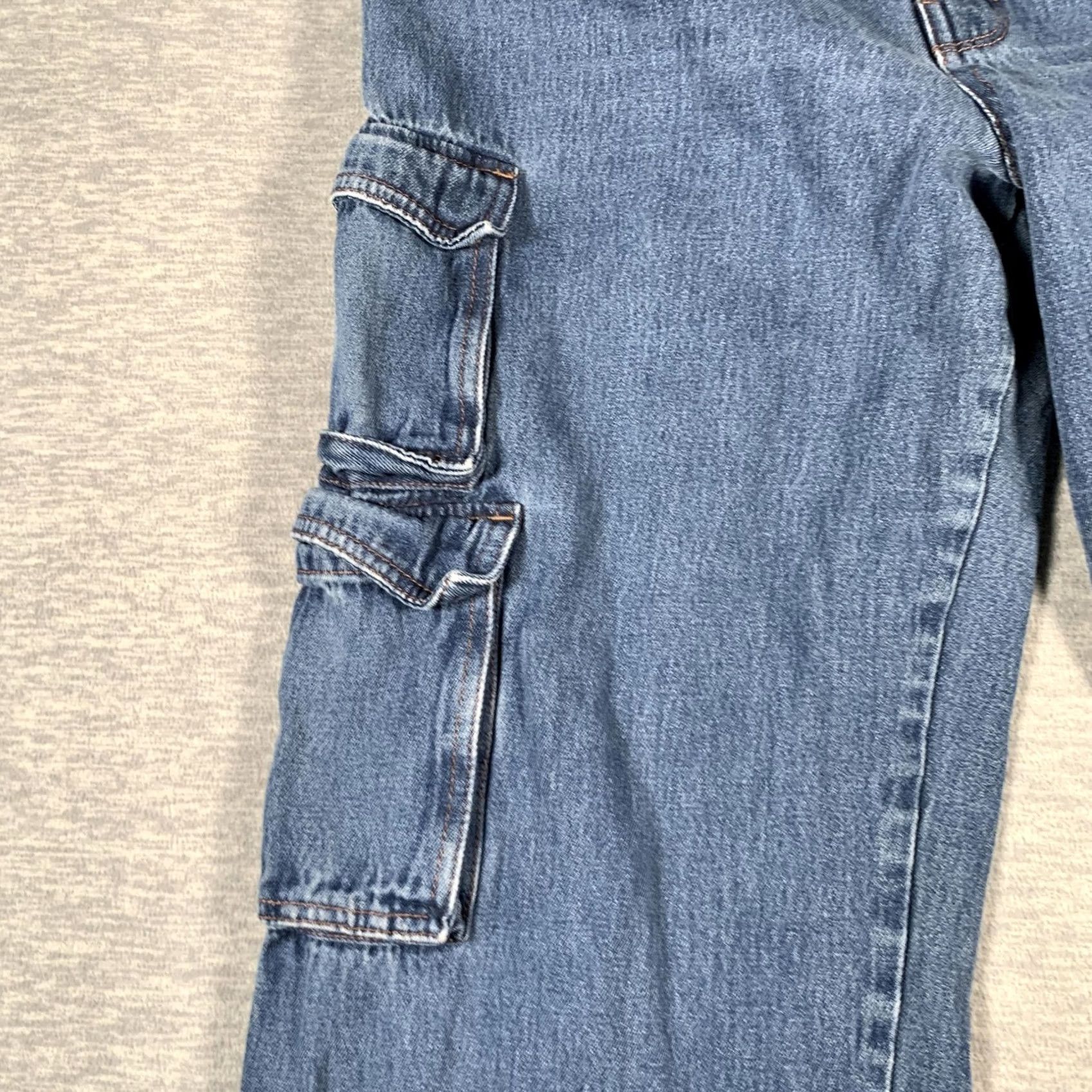 Empyre Empyre Tori Jeans Women Large Blue Cargo Jogger Denim Elastic Cuffs Pockets Y2K Jeans Size 38" / US 16 / IT 52 - 5 Thumbnail