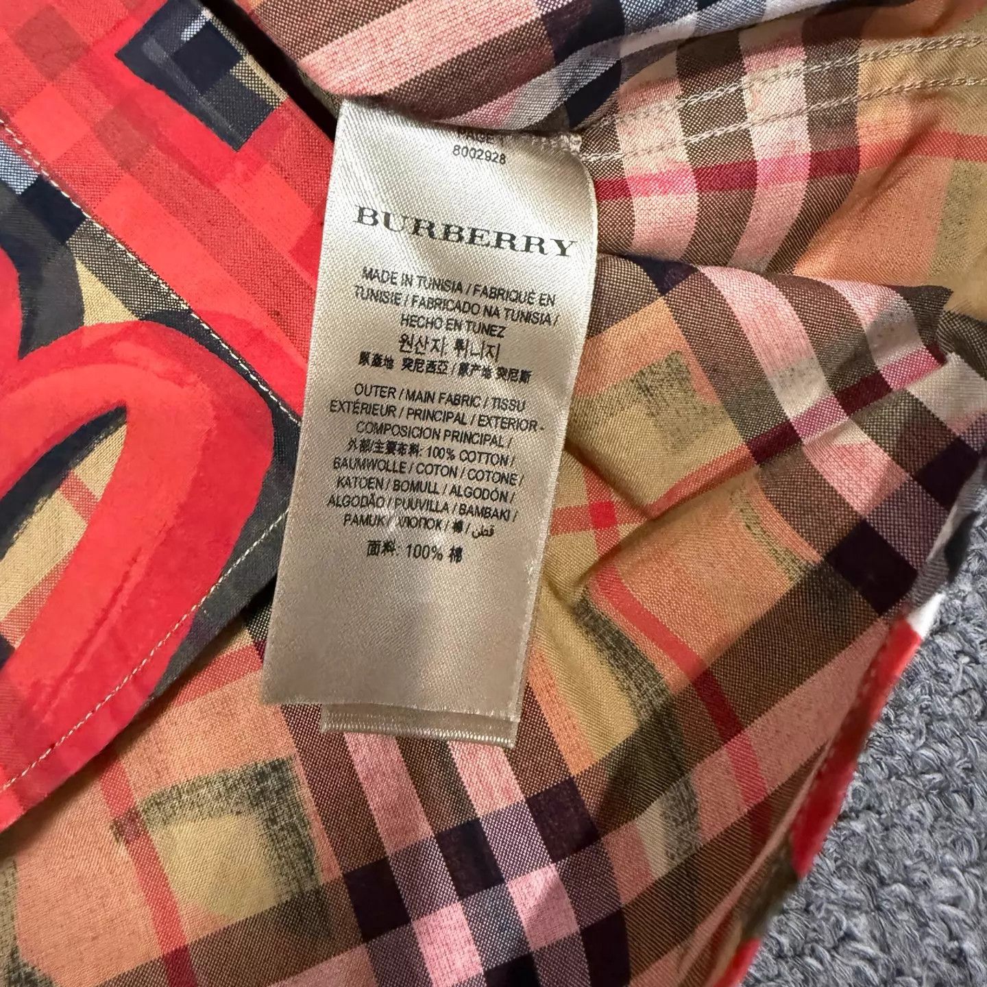 Burberry Burberry Graffiti Check LS Shirt L 99 New Size US L / EU 52-54 / 3 - 4 Thumbnail