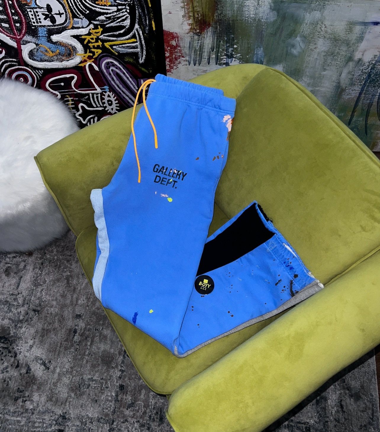Gallery Dept. Flare paint splatter sweatpants XL Size US 36 / EU 52 - 1 Thumbnail