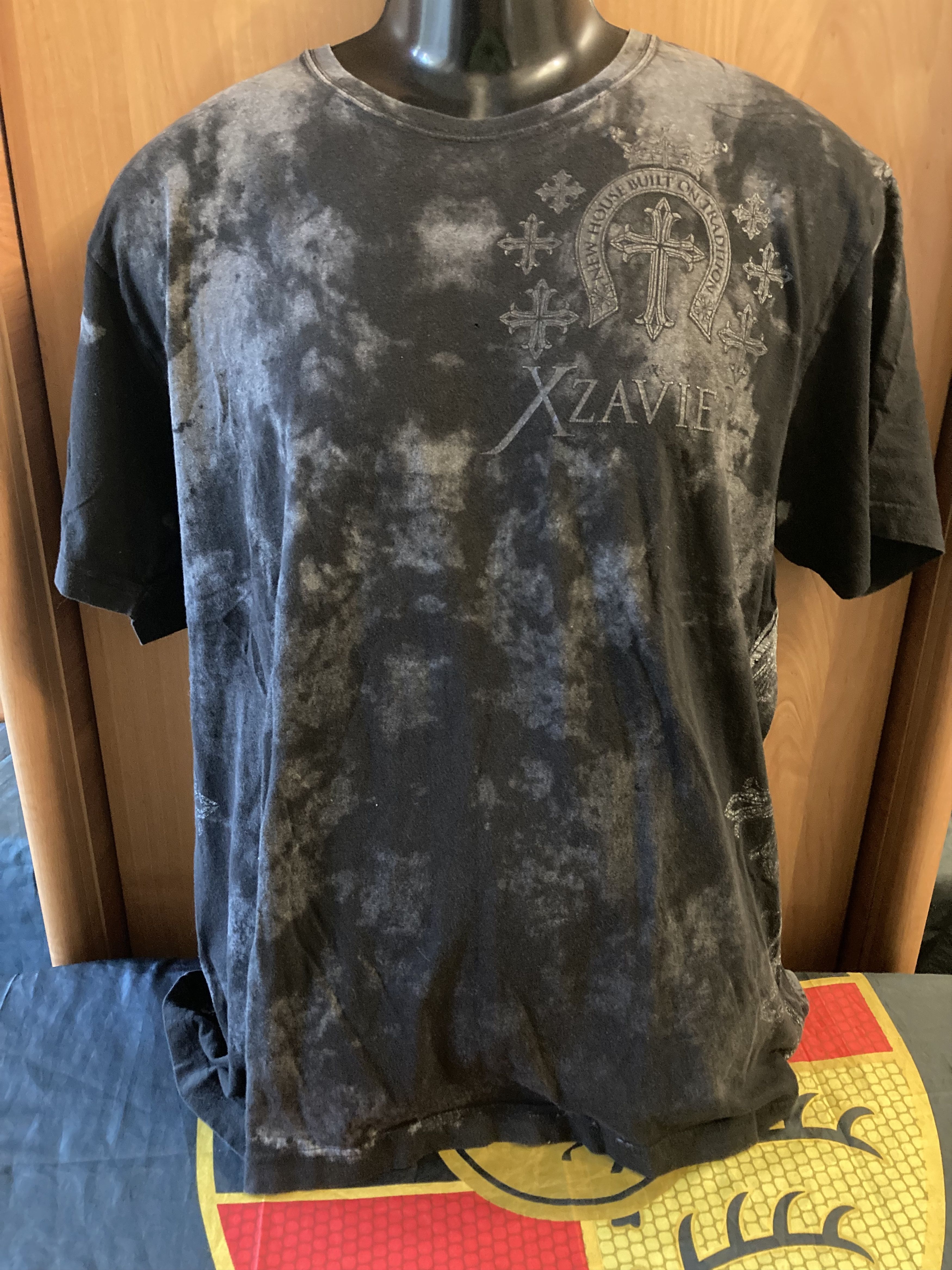 Rare Xzavier Angel Wings and Cross Tie-Die T-Shirt
