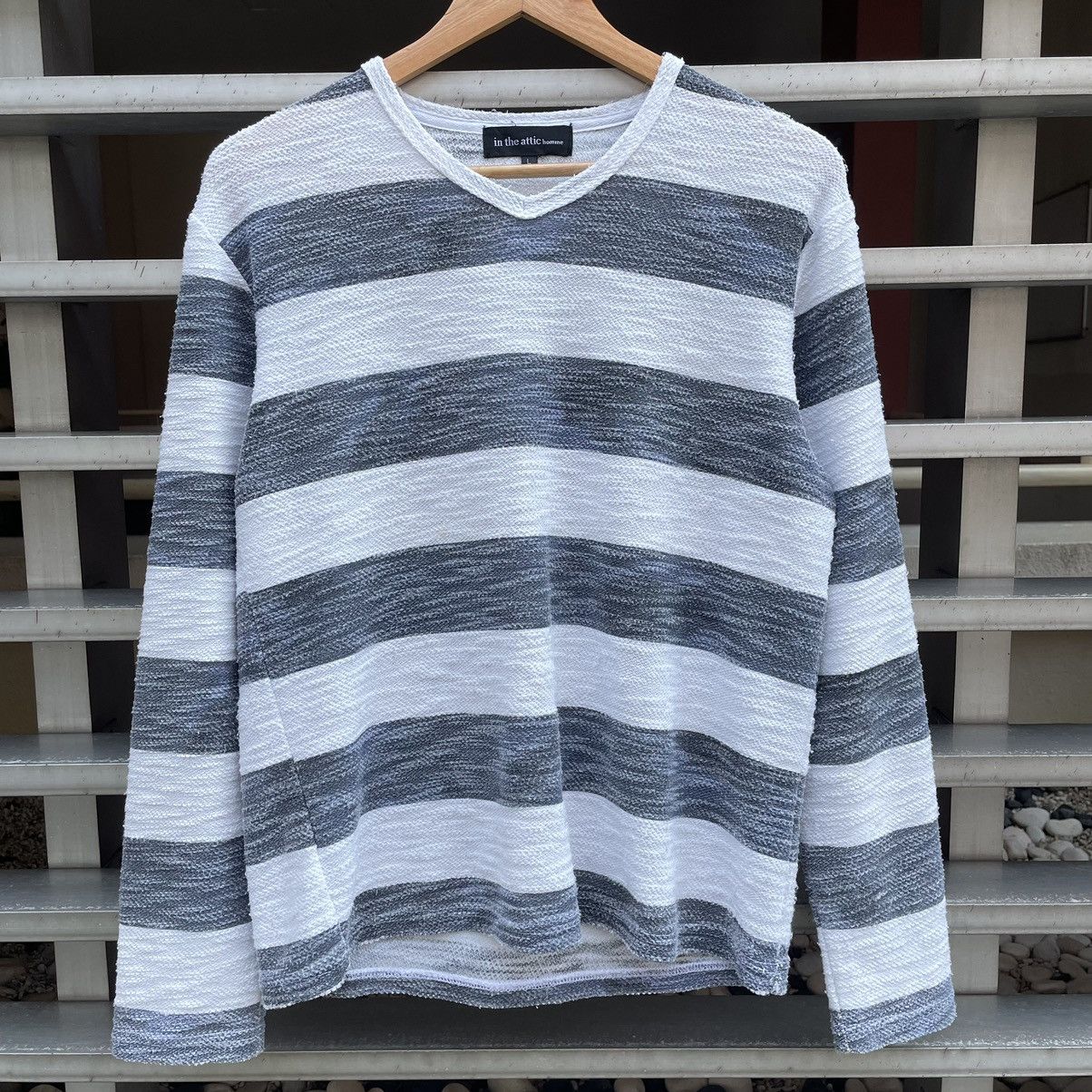 In The Attic Vintage In The Attic Homme Stripe Tee Shirt Size US L / EU 52-54 / 3 - 1 Thumbnail
