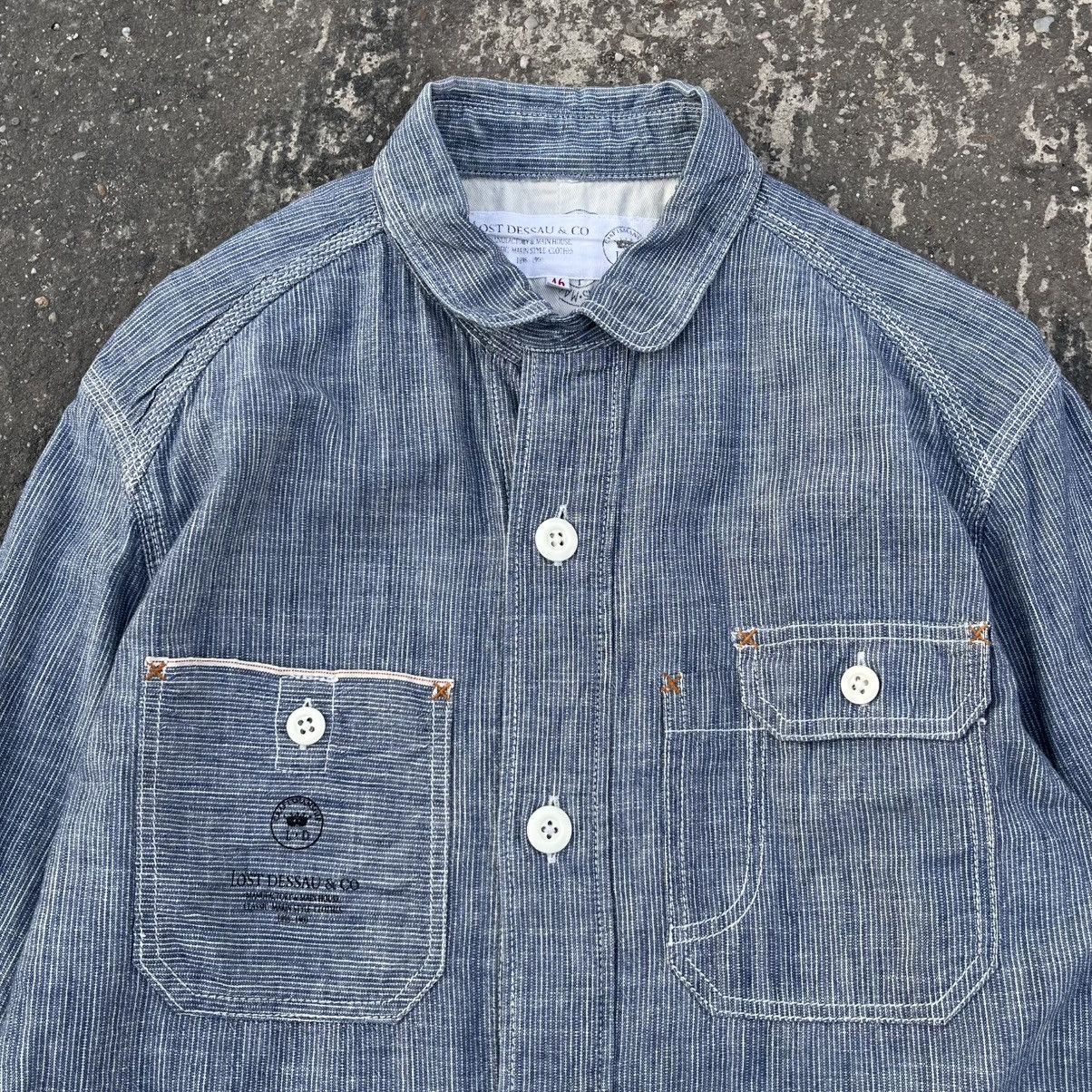 Japanese Brand Lost dessau hickory chambray shirt Size US M / EU 48-50 / 2 - 2 Thumbnail