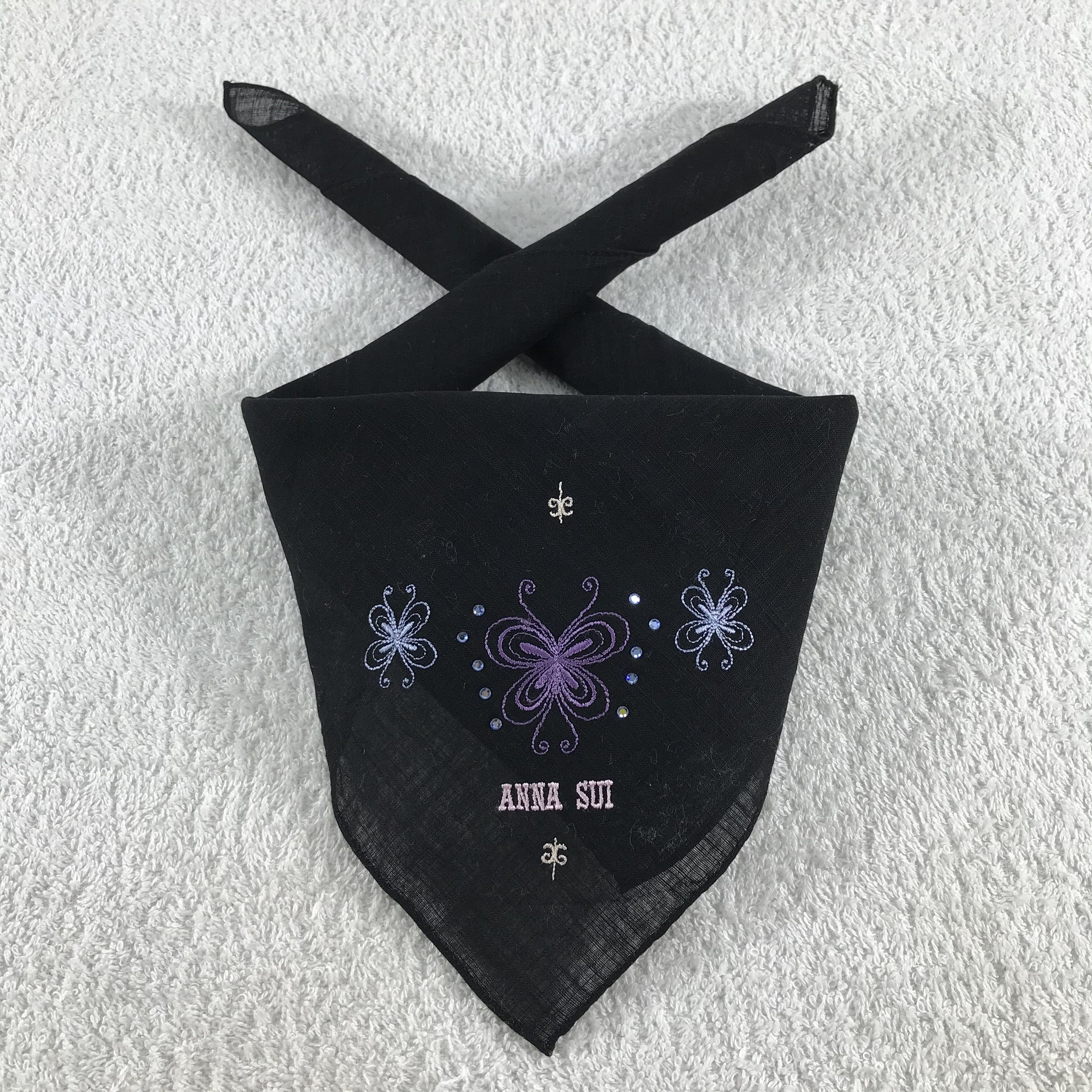 Anna Sui × Vintage Anna Sui Bandana / Handkerchief / Neckerchief - S242 Size ONE SIZE - 3 Thumbnail