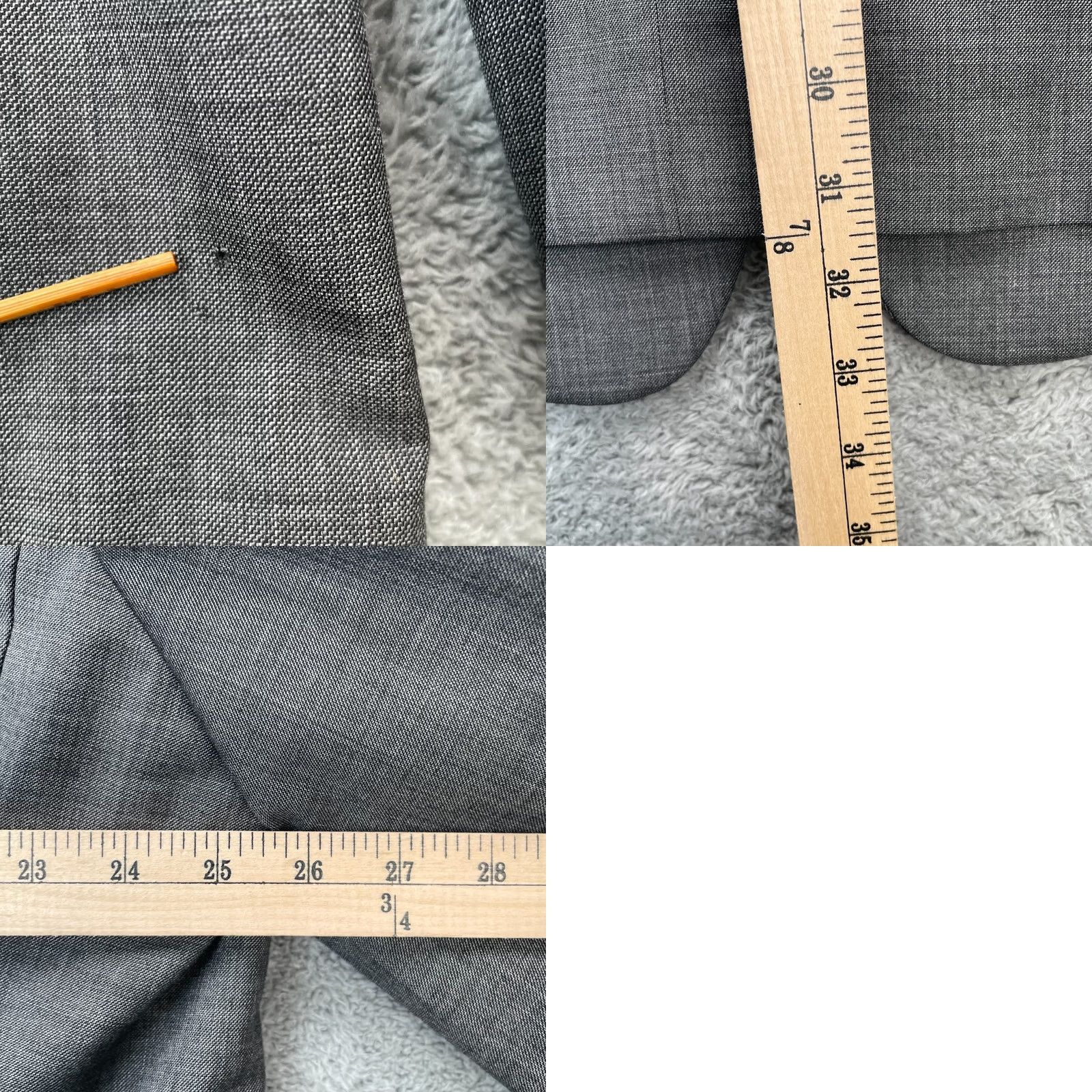 Ralph Lauren Lauren Ralph Lauren Jacket Blazer Mens 50L Gray Wool Stretch Lined Notch Lapel Four-Button 2-Button Front Regular Single-Breasted City Classic Tuxedo Size 50R - 9 Thumbnail