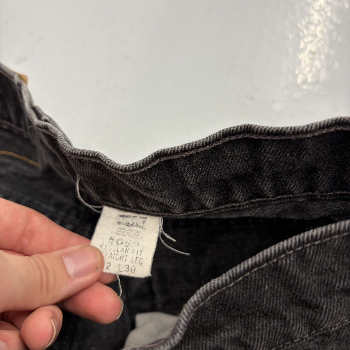 Levi's Vintage 90s Levi's 505 Black Regular Fit Jeans 30x30 Size US 30 / EU 46 - 4 Thumbnail