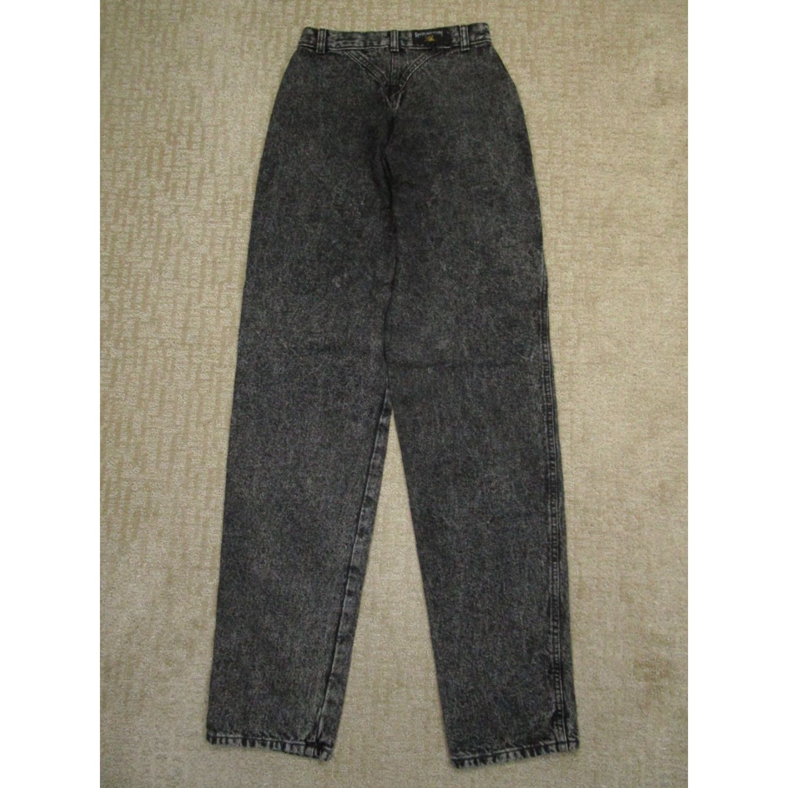 Vintage Rocky Mountain Jeans Women 26x36 Black High Rise Bareback Western Cowboy 5-Pocket Regular Denim Vintage Rock Mountain Jeans Womens Jeans Black Size 29" - 3 Thumbnail
