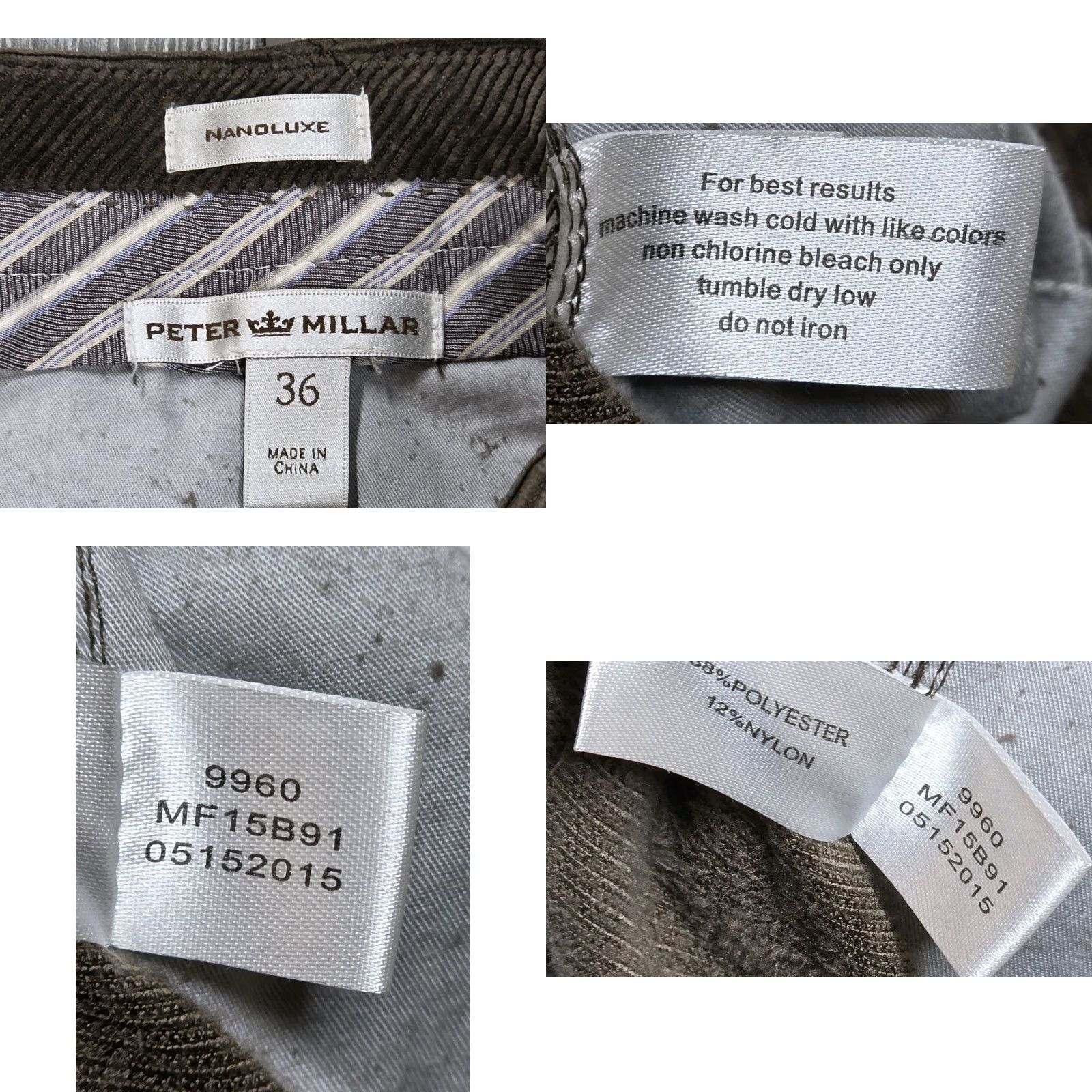 Peter Millar Peter Millar Corduroy Pants Men 36x30 Chinos Brown Nanoluxe Trouser Golf Mens Regular 36 Brown Corduroy Nanoluxe 90s? Size US 36 / EU 52 - 8 Thumbnail
