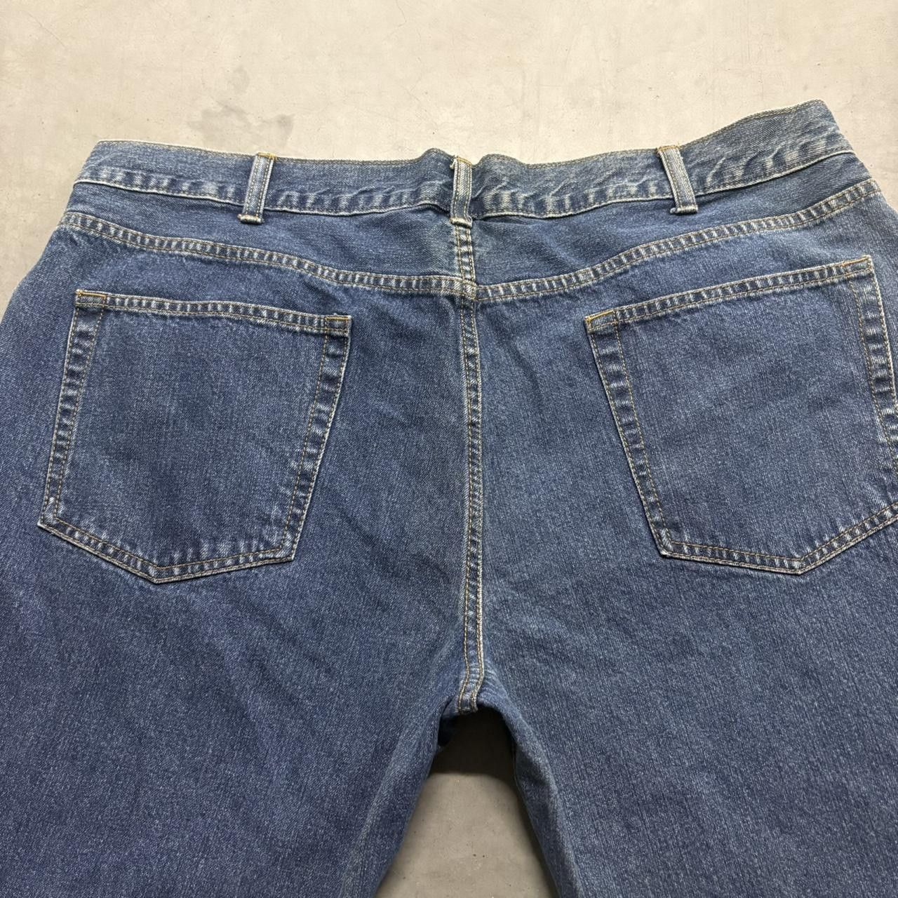 Vintage Crazy Vintage Y2K/2000s Super Baggy Workwear Style Medium Wash Denim Jeans! Size US 40 / EU 56 - 7 Thumbnail