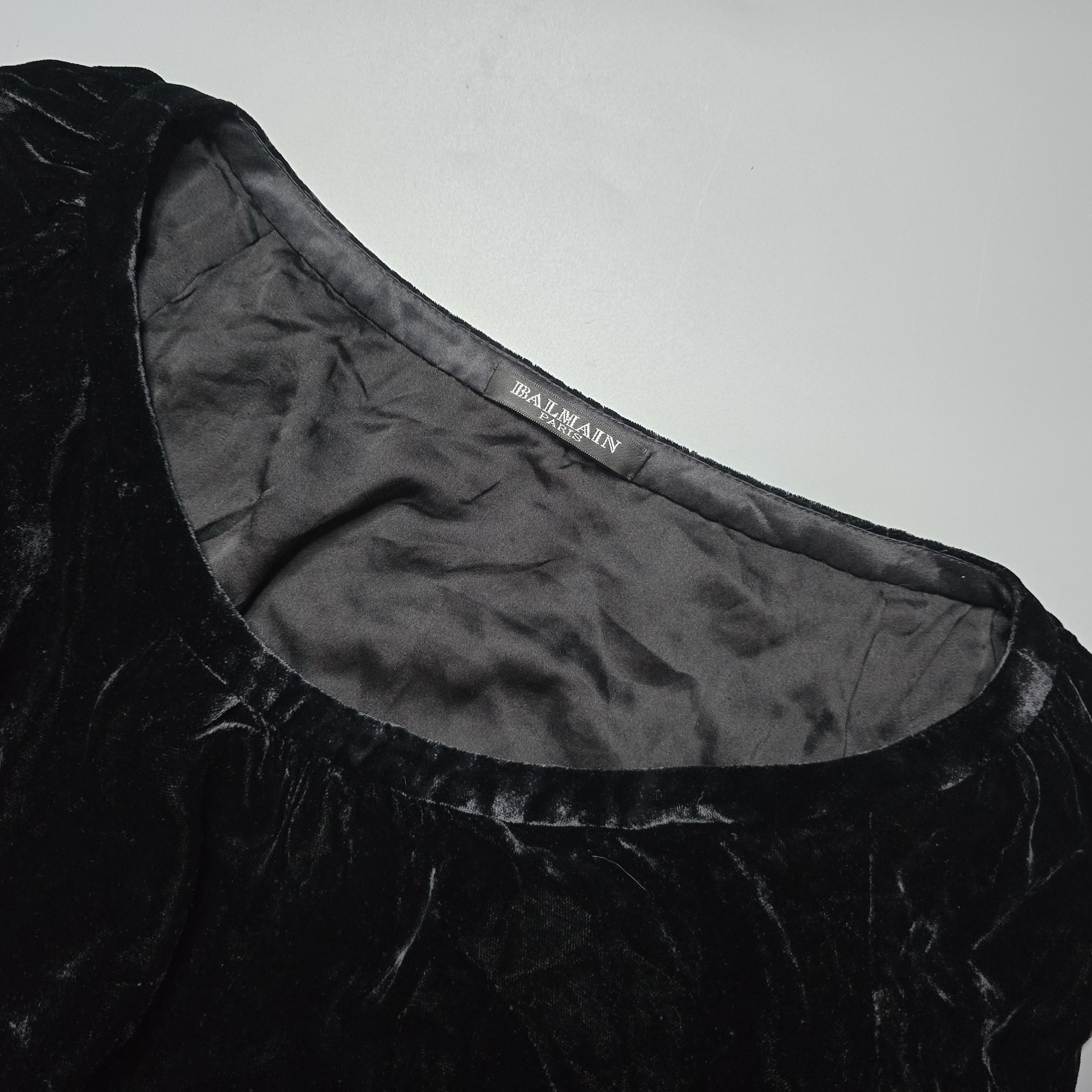 Balmain Balmain by Christophe Decarnin - Velvet Blouse Size XS / US 0-2 / IT 36-38 - 6 Thumbnail