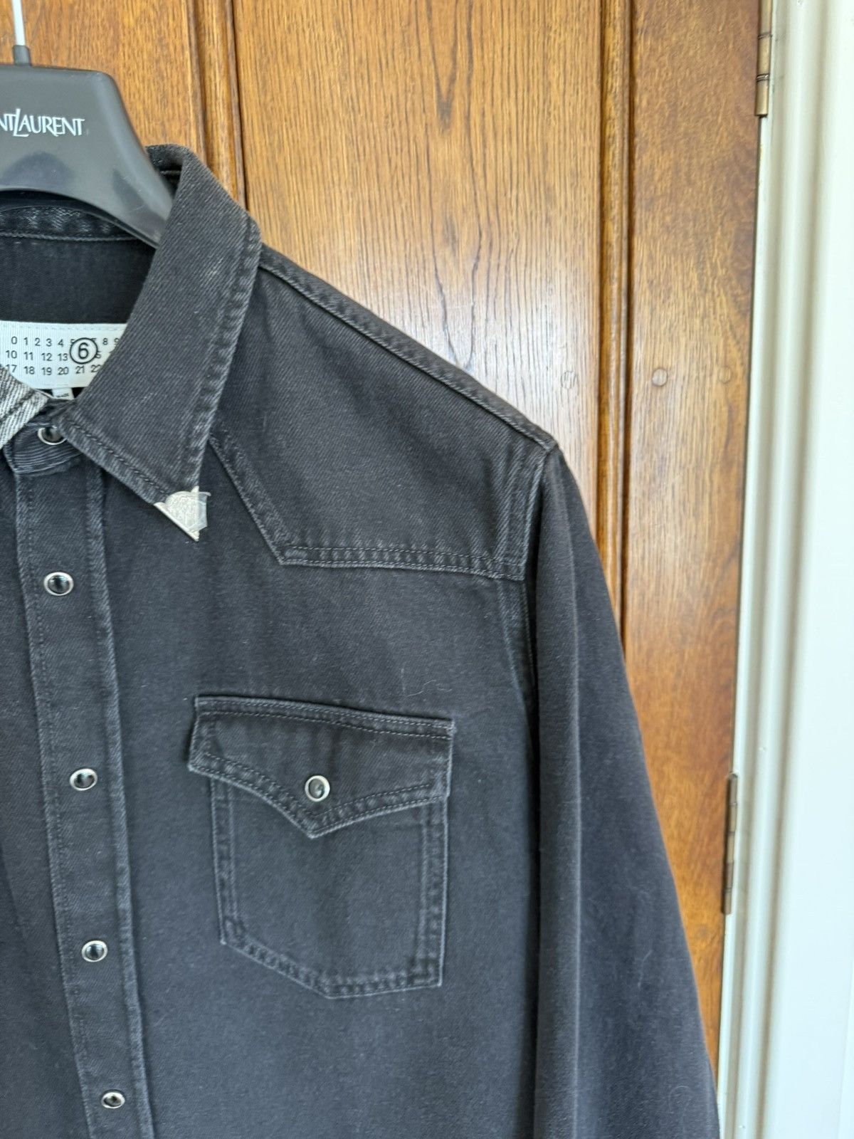 Maison Margiela Martin Margiela MM6 metal tip faded weatern denim shirt Size US S / EU 44-46 / 1 - 12 Thumbnail