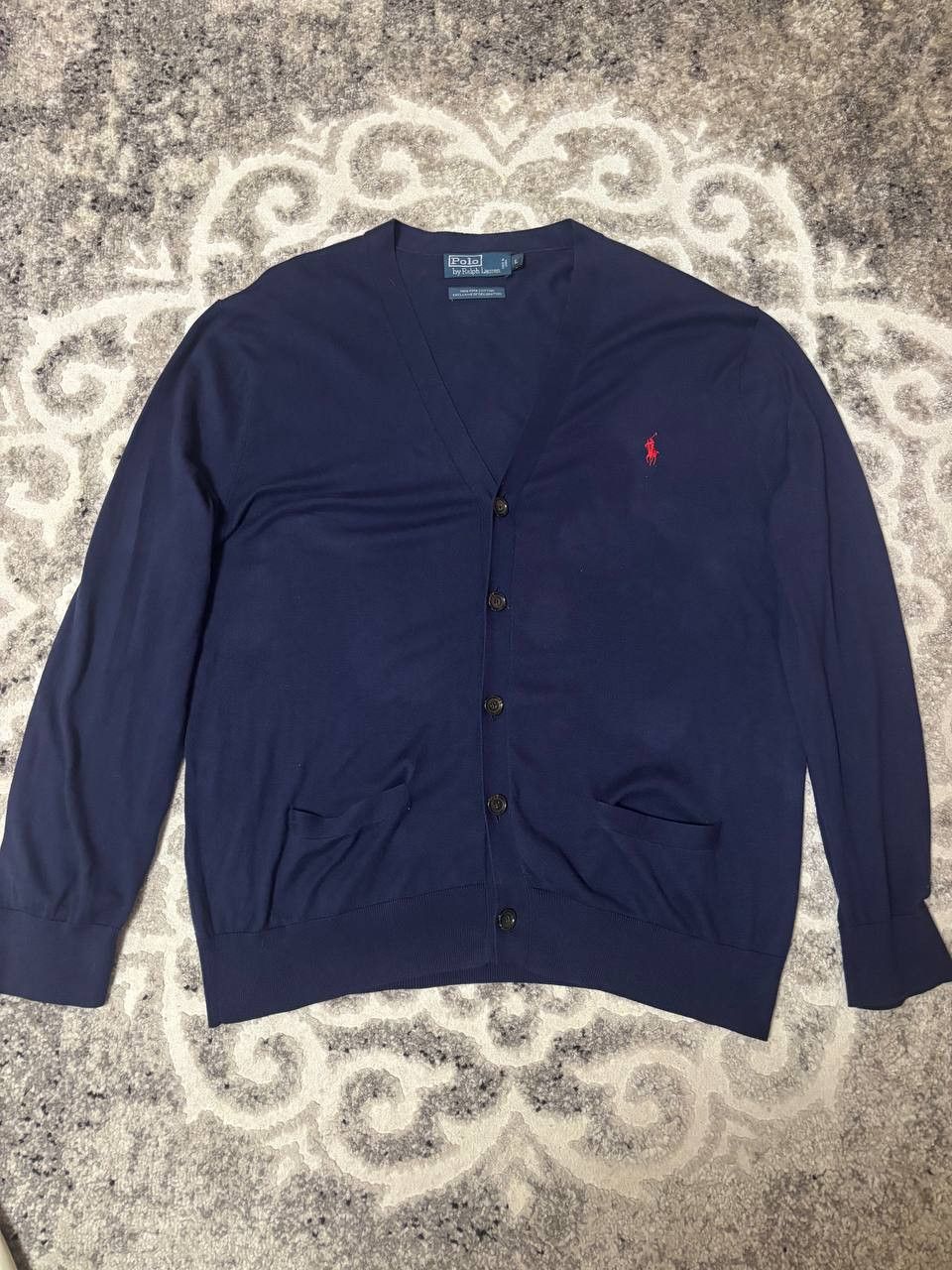 Polo Ralph Lauren Polo Ralph Lauren Pima Cotton Cardigan – Navy – Size L Size US L / EU 52-54 / 3 - 4 Thumbnail