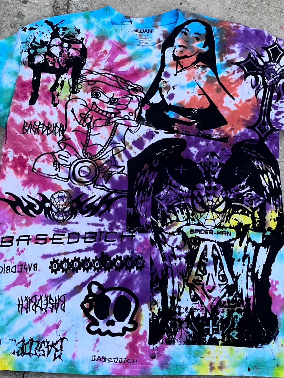Designer Basedbich mens Custom 1of1 tie dye tee size L Size US L / EU 52-54 / 3 - 4 Thumbnail