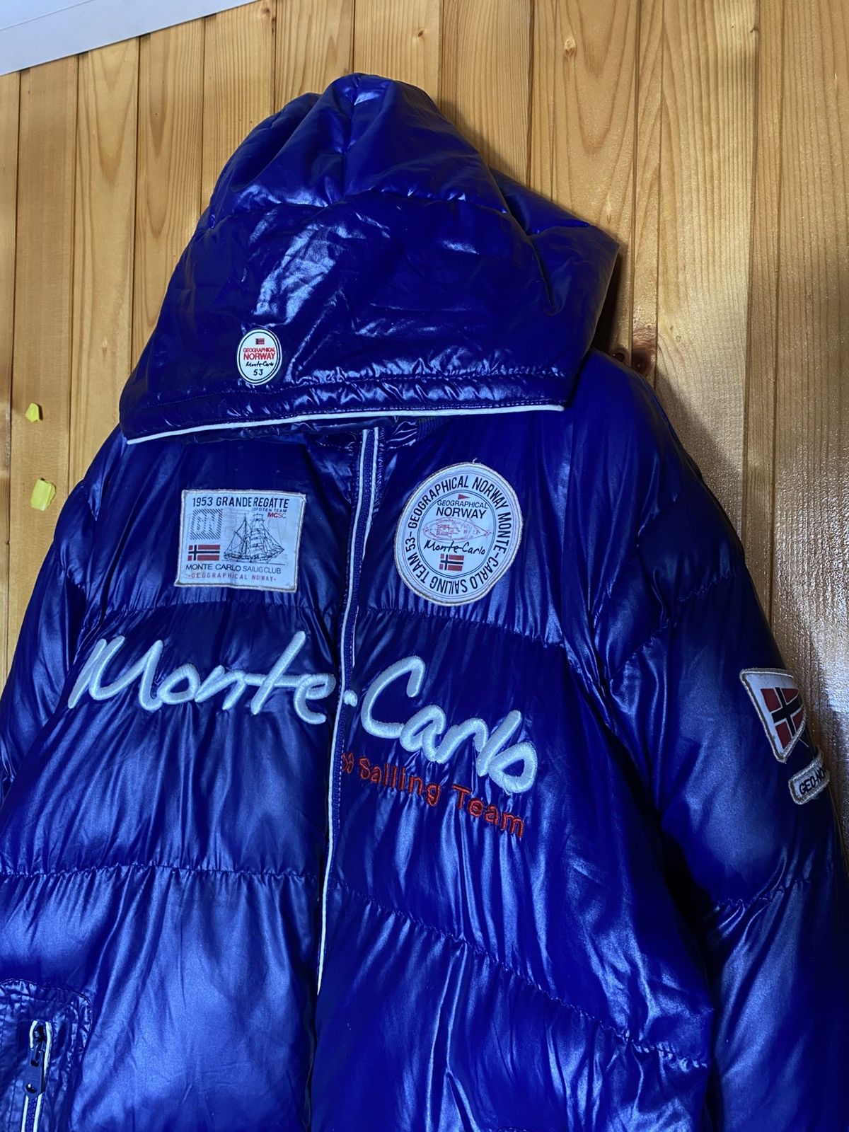 Napapijri Vintage Geographical Norway Royal Club Puffer Bombers Jacket Size US L / EU 52-54 / 3 - 4 Thumbnail