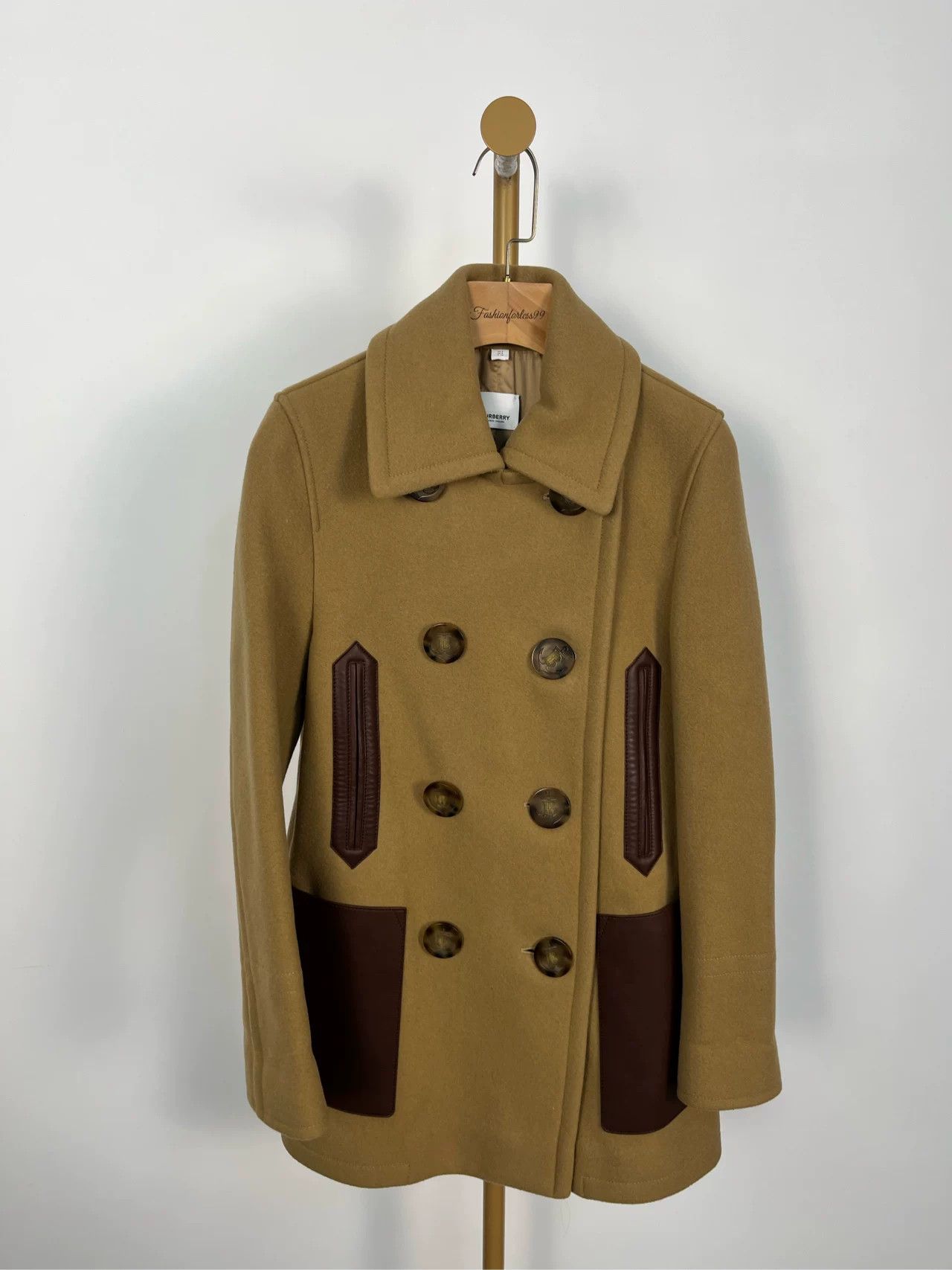 Burberry Burberry Camel Wool Blend Long Coat Size US XS / EU 42 / 0 - 1 Thumbnail