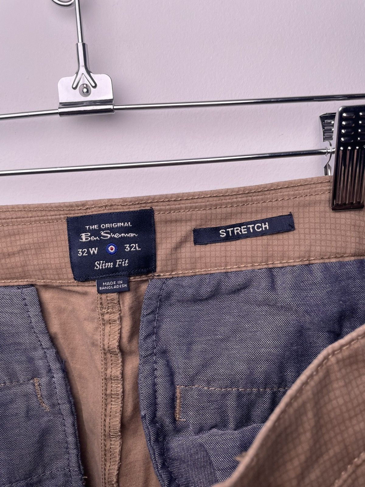 Ben Sherman Ben Sherman Slim Fit Stretch Chino Pants Beige 32x32 Size US 32 / EU 48 - 5 Thumbnail