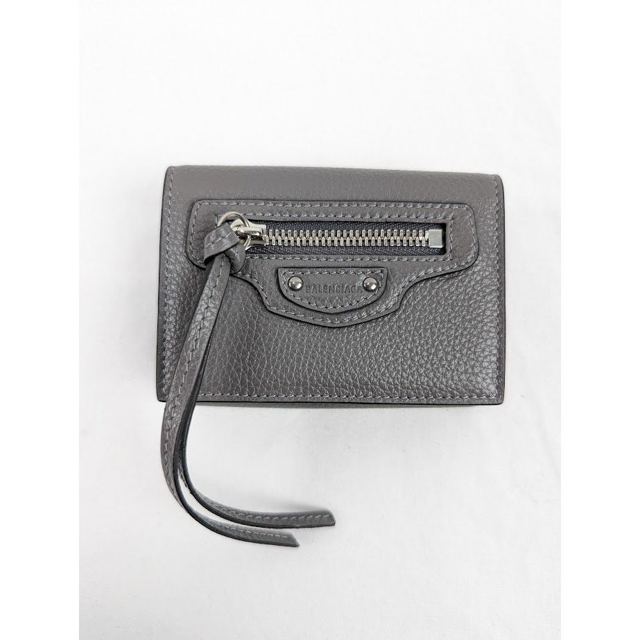 Balenciaga o1rshd1 Size: OS/ Tri-Fold Mini New Classic Wallet Dark Grey Size ONE SIZE - 3 Thumbnail