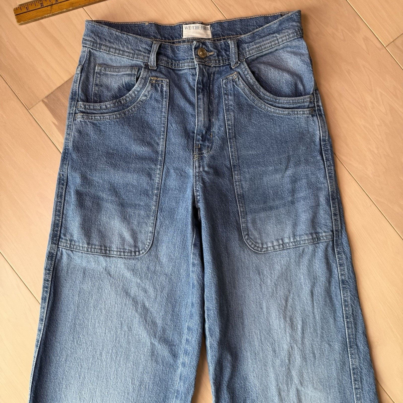 Free People Free People Piper Mid Rise Crop Wide Leg Jeans Women's 28 Size 28" / US 6 / IT 42 - 3 Thumbnail