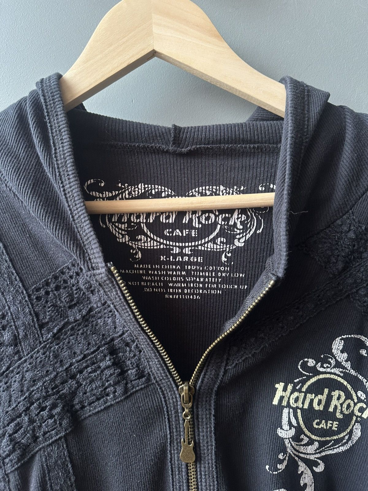 Hard Rock Cafe Hard Rock Cafe Zip Cotton Hoodie Size XL Size XL / US 12-14 / IT 48-50 - 3 Thumbnail