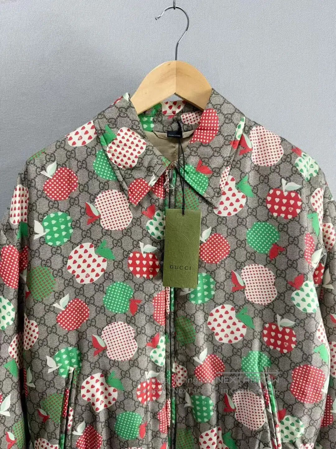 Gucci gucci apple print collared cotton jacket. Size US L / EU 52-54 / 3 - 3 Thumbnail