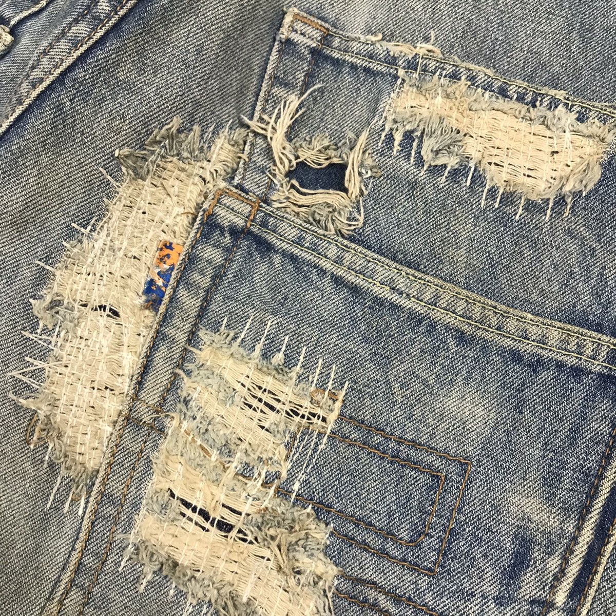 Japanese Brand ENTIA DISTRESSED DENIM JAPAN STYLE DENIM PANTS Size US 30 / EU 46 - 11 Thumbnail