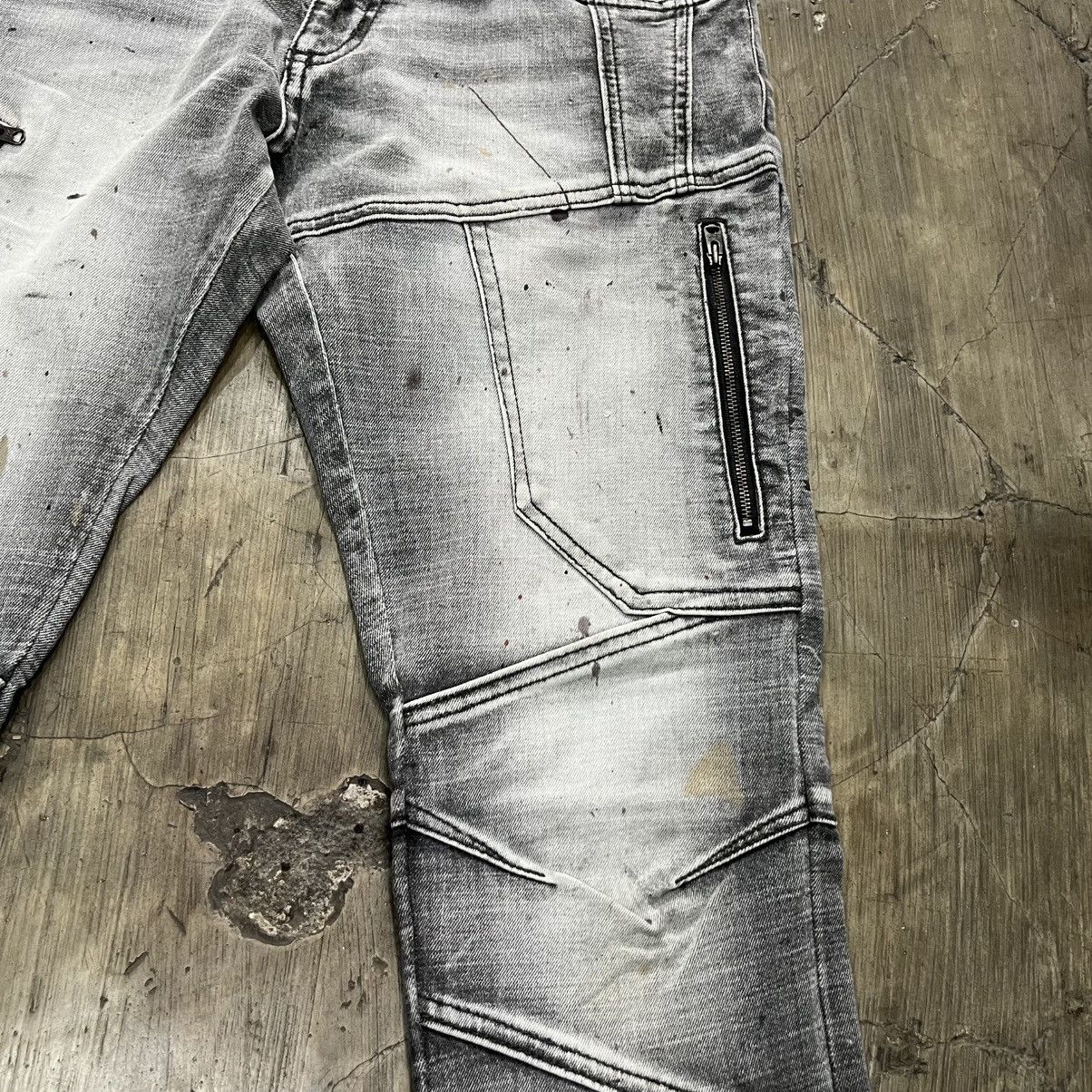 Hysteric Glamour JAPAN WINS Grey Biker Cargo Jeans Size US 31 - 6 Thumbnail