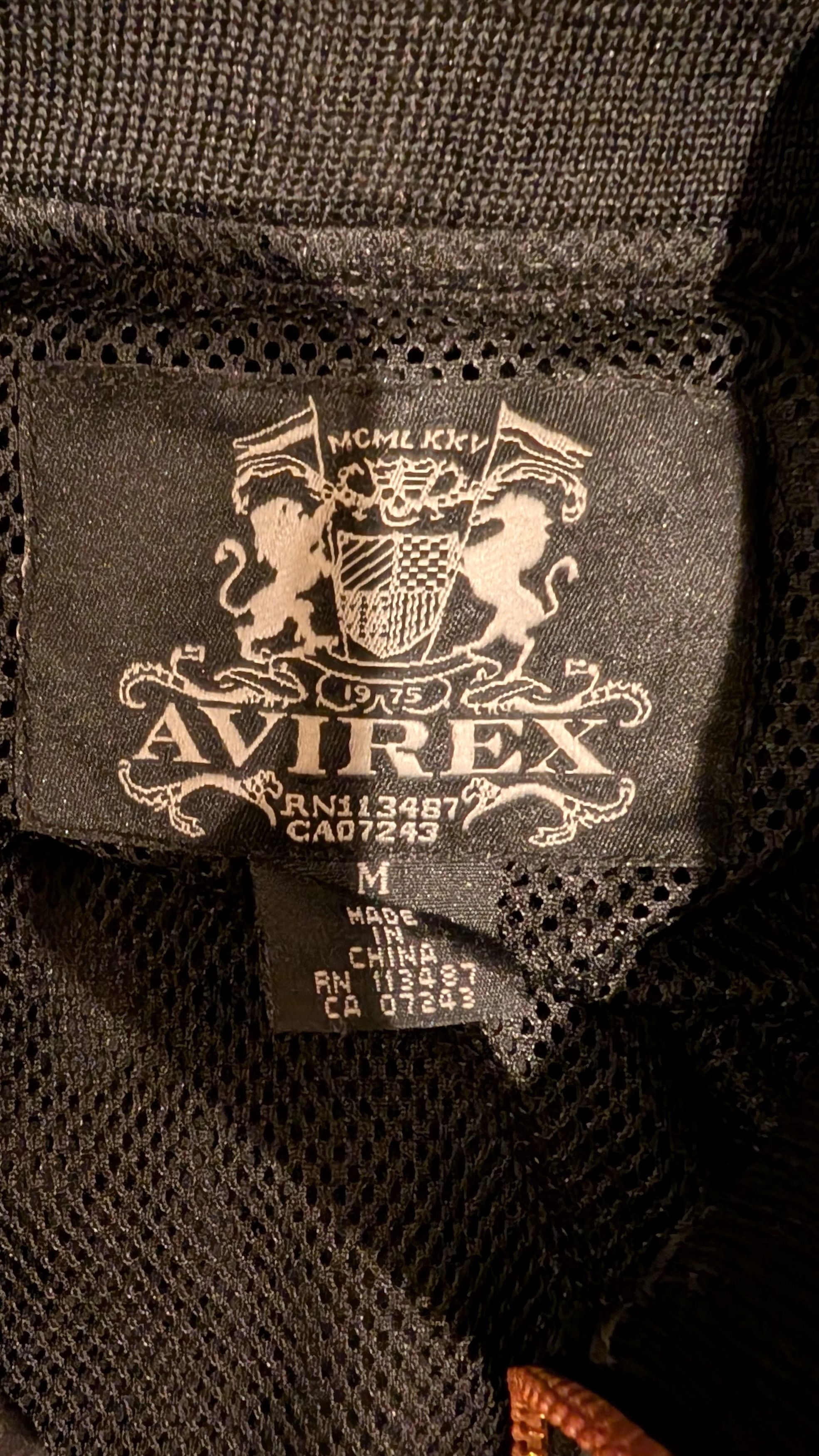 Avirex AVIREX black MEN'S full zip lightweight racing jacket Size US M / EU 48-50 / 2 - 3 Thumbnail