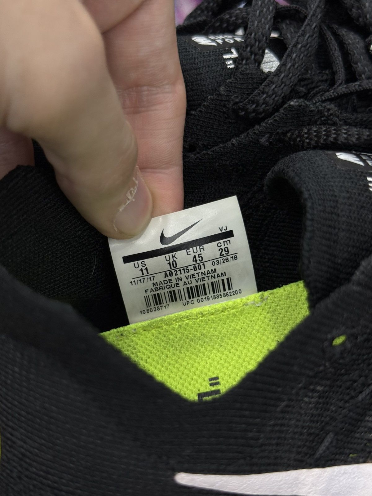 Nike Nike Off White Zoom Fly Mercurial Size 11 (AO2115-001) Size US 11 / EU 44 - 12 Thumbnail