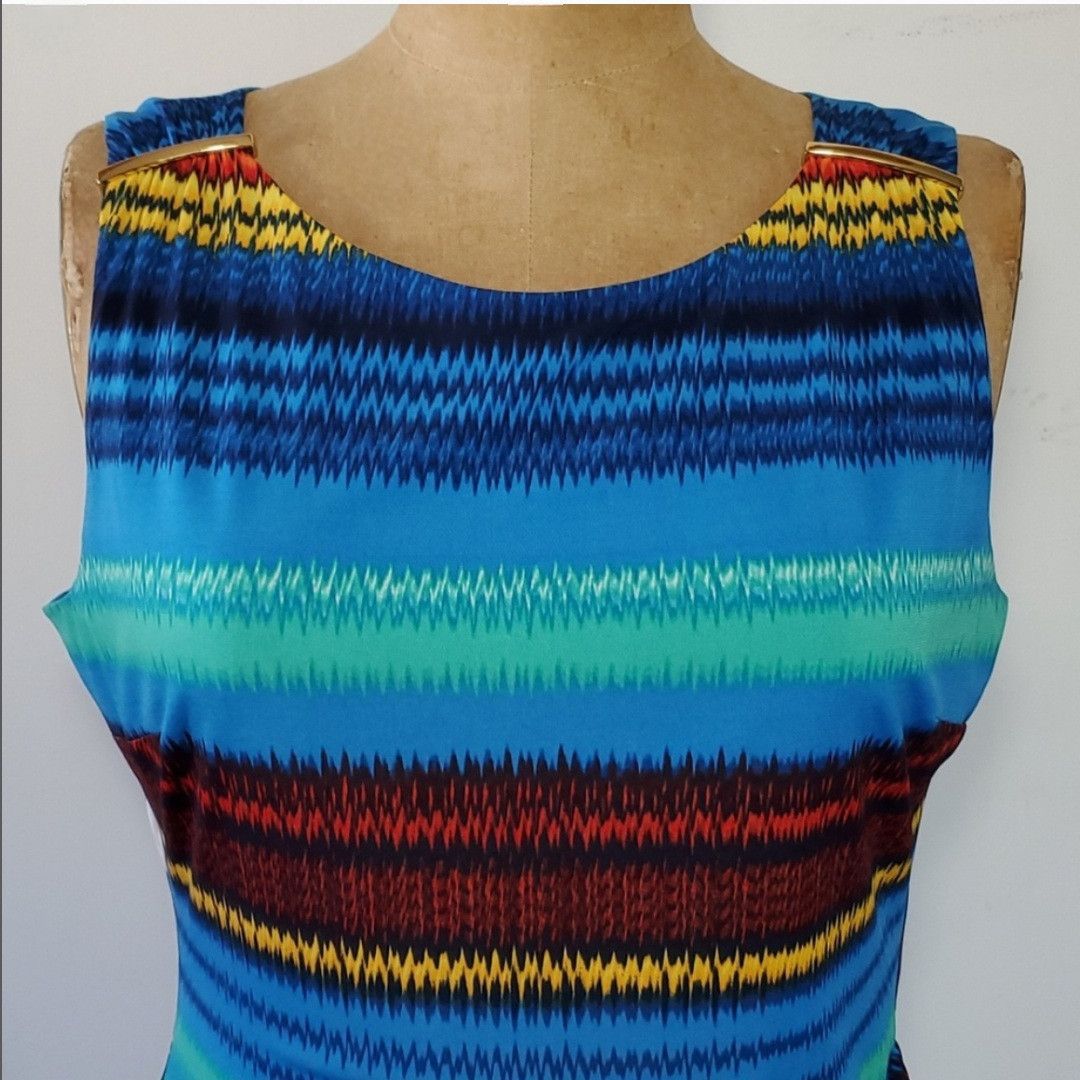 Other Rafaella L/XL Dress Tank Rainbow Tulip Wrap Skirt Midi Body Size L / US 10 / IT 46 - 5 Thumbnail