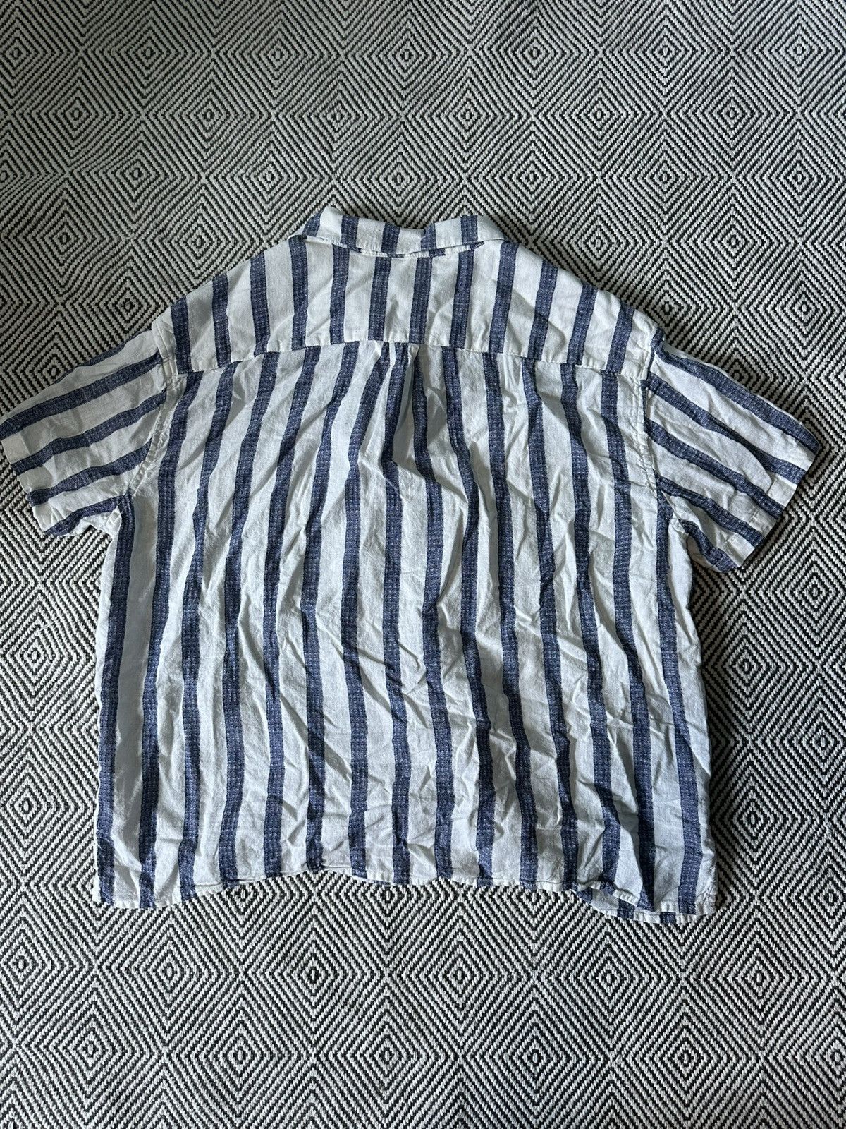 Other Houston White Button Down White & Blue Striped T-Shirt Size US XL / EU 56 / 4 - 2 Thumbnail