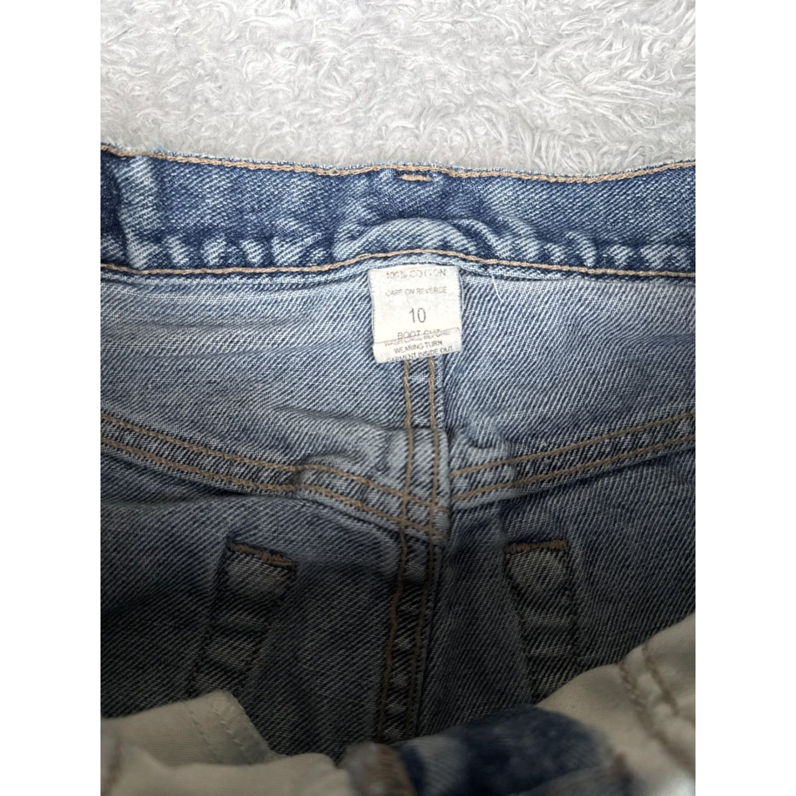 Vintage VINTAGE NY Jeans Womens Jeans Bootcut 10 Blue 27x31 Distressed 5-Pocket Pockets 90s Size 32" / US 10 / IT 46 - 6 Thumbnail