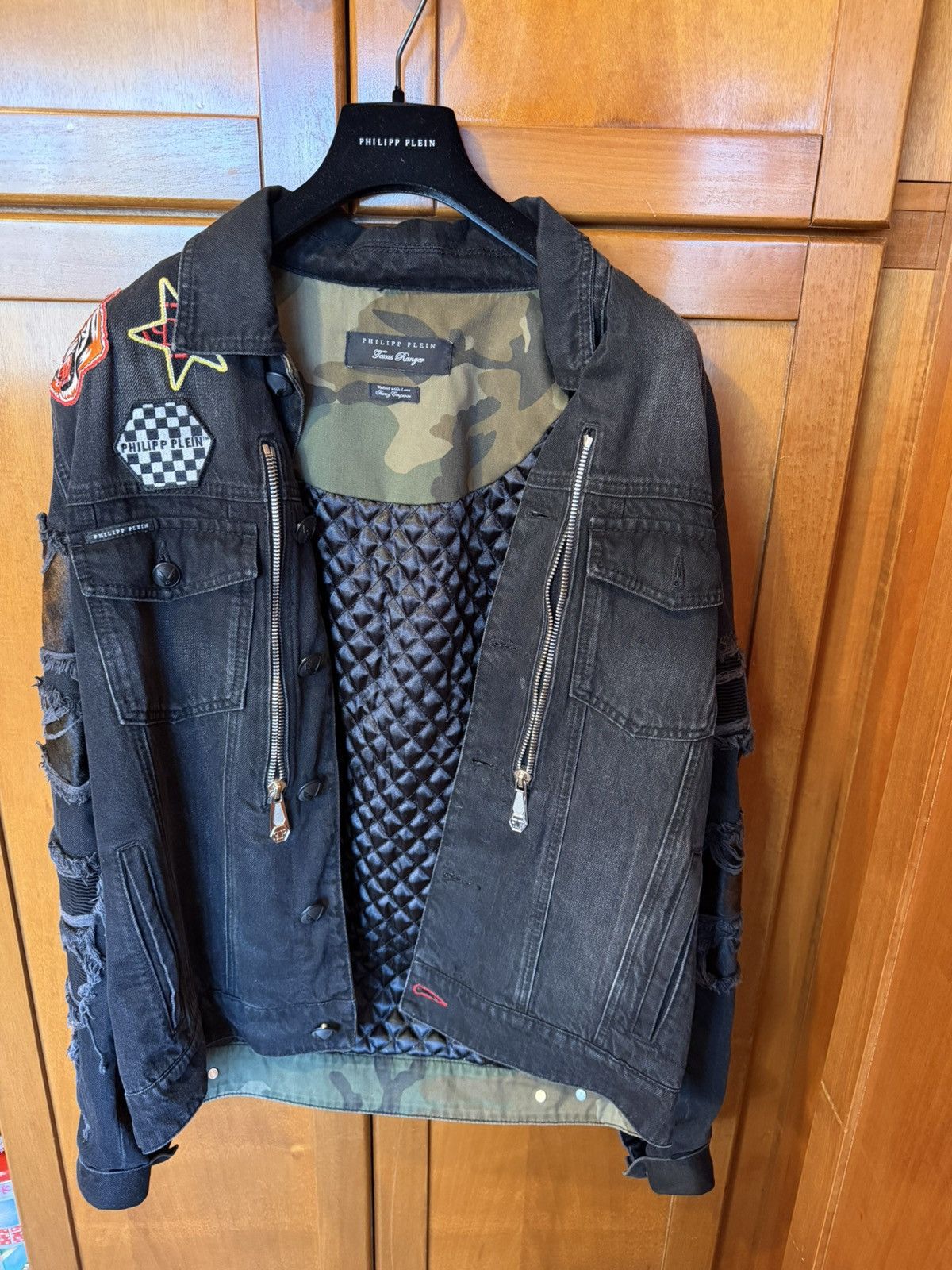 Philipp Plein Philipp Plein Luxury Leather Jacket – Excellent Size US L / EU 52-54 / 3 - 1 Thumbnail
