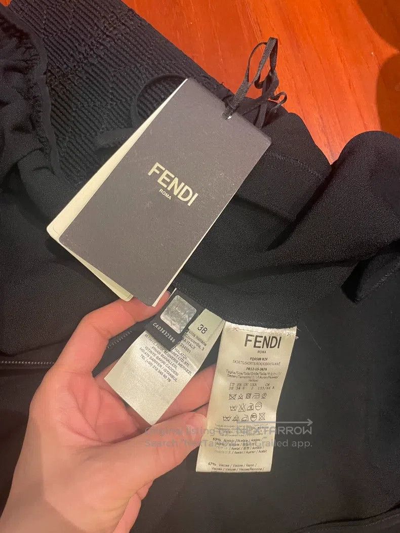Fendi Fendi Long Skirt, Made in Italy, Classic Black, Gathered D Size 25" / US 0 / IT 36 - 4 Thumbnail