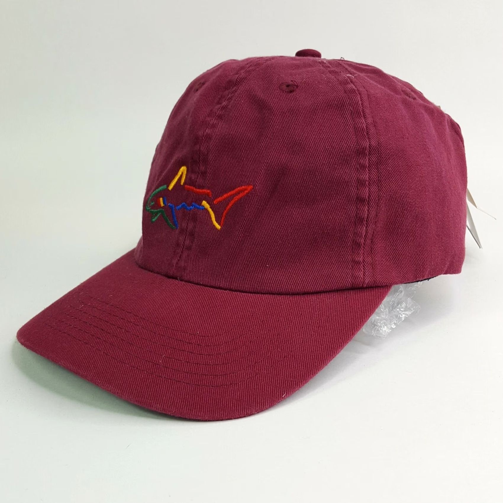 Logo 7 VINTAGE Greg Norman Shark Snapback Golf Hat GN Logo PGA Baseball Cap Adjustable Red 90s Y2K Mens Hat Size ONE SIZE - 3 Thumbnail